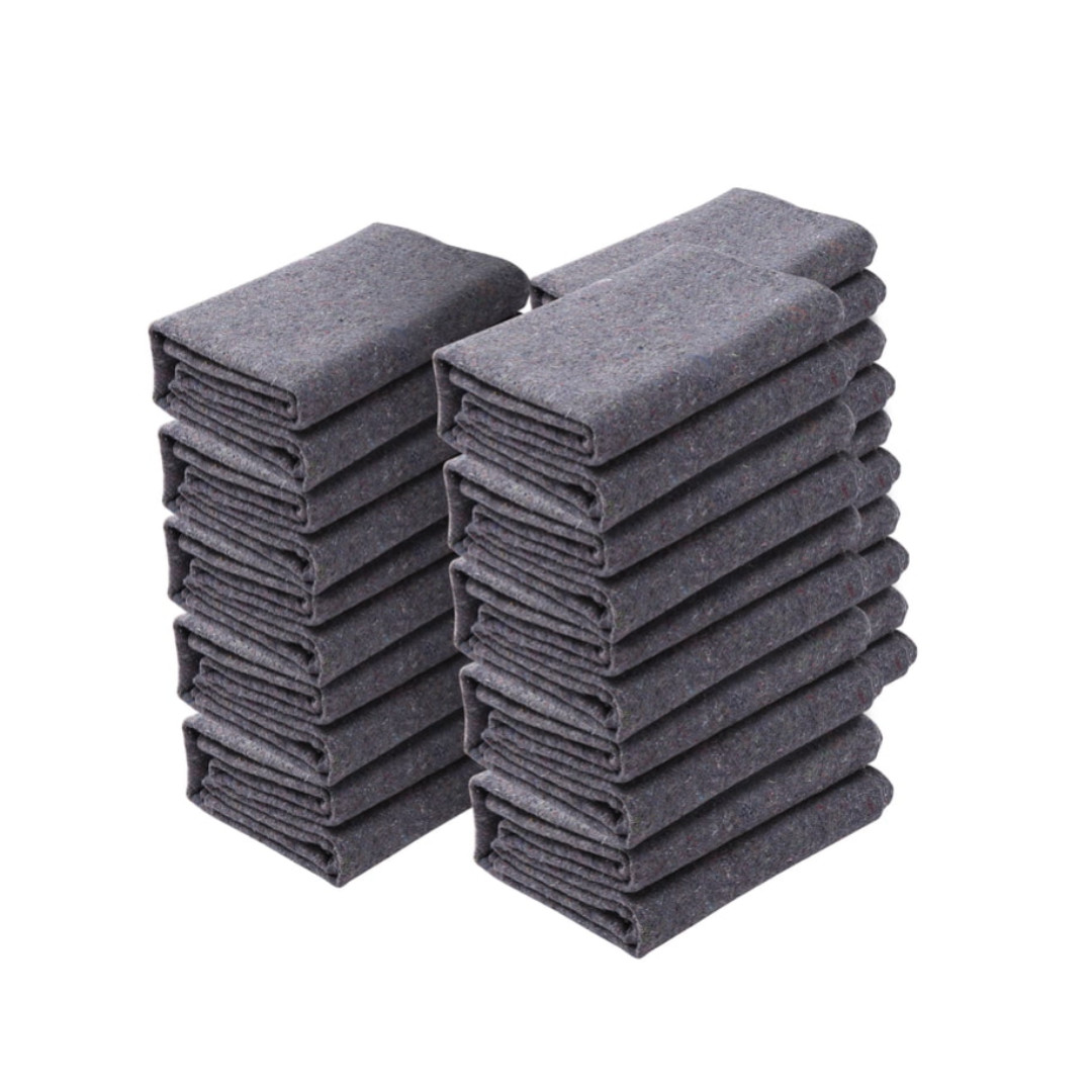 KFFKFF 72 x 54 Recycled Cotton Moving Blankets (12-Pack)