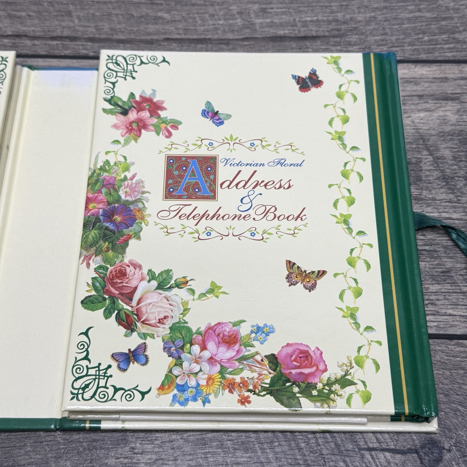 Vintage Victorian Floral Address Telephone & Birthday Book Set 1990s Waverley