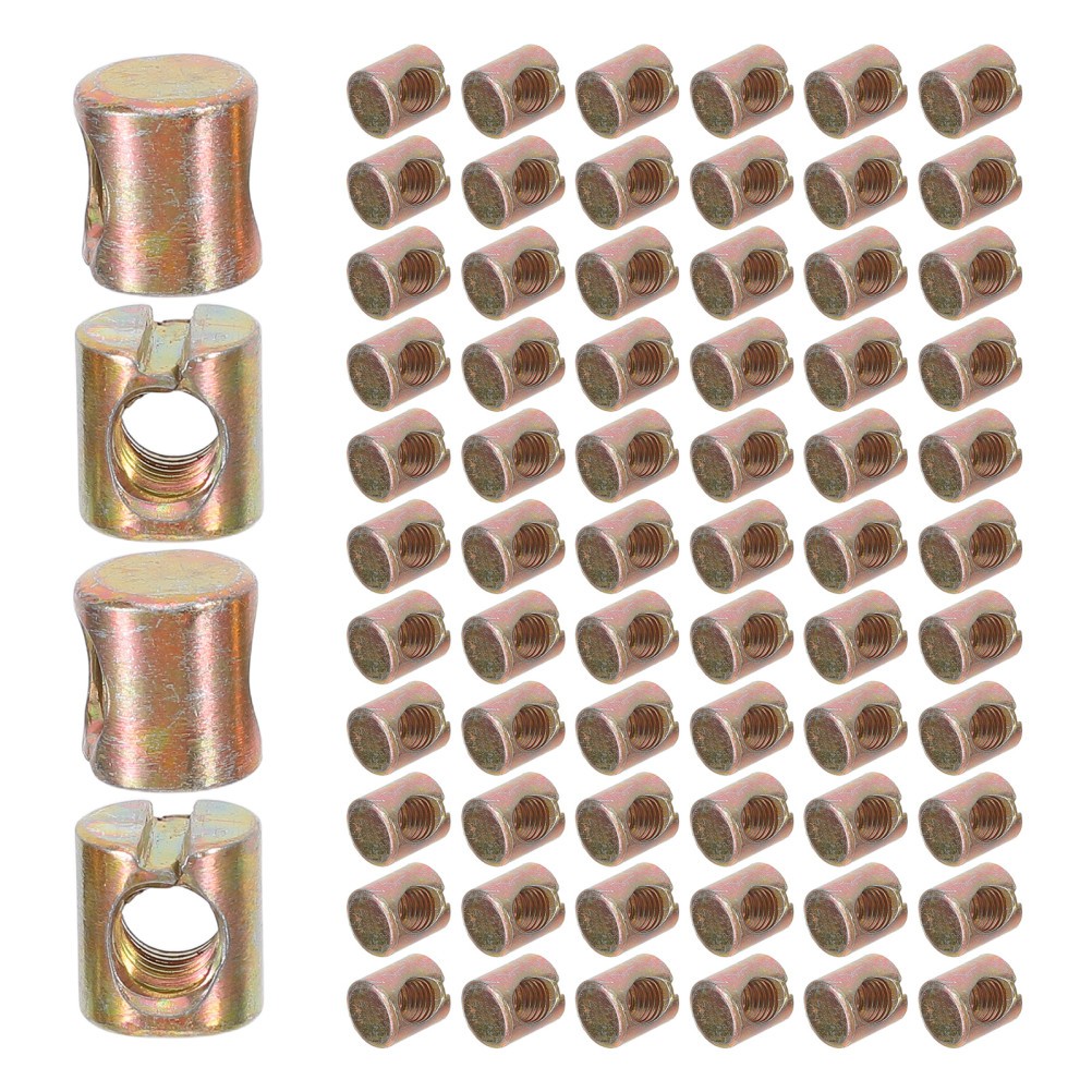100 Pcs Furniture Screws and Fasteners Diy Projects Nuts Bunk Bed Connectors