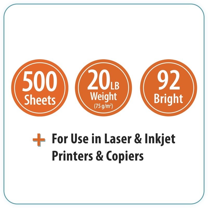 Copy Paper 8.5×11 20 lb 500 Sheets Multi-Purpose Office School Home Use