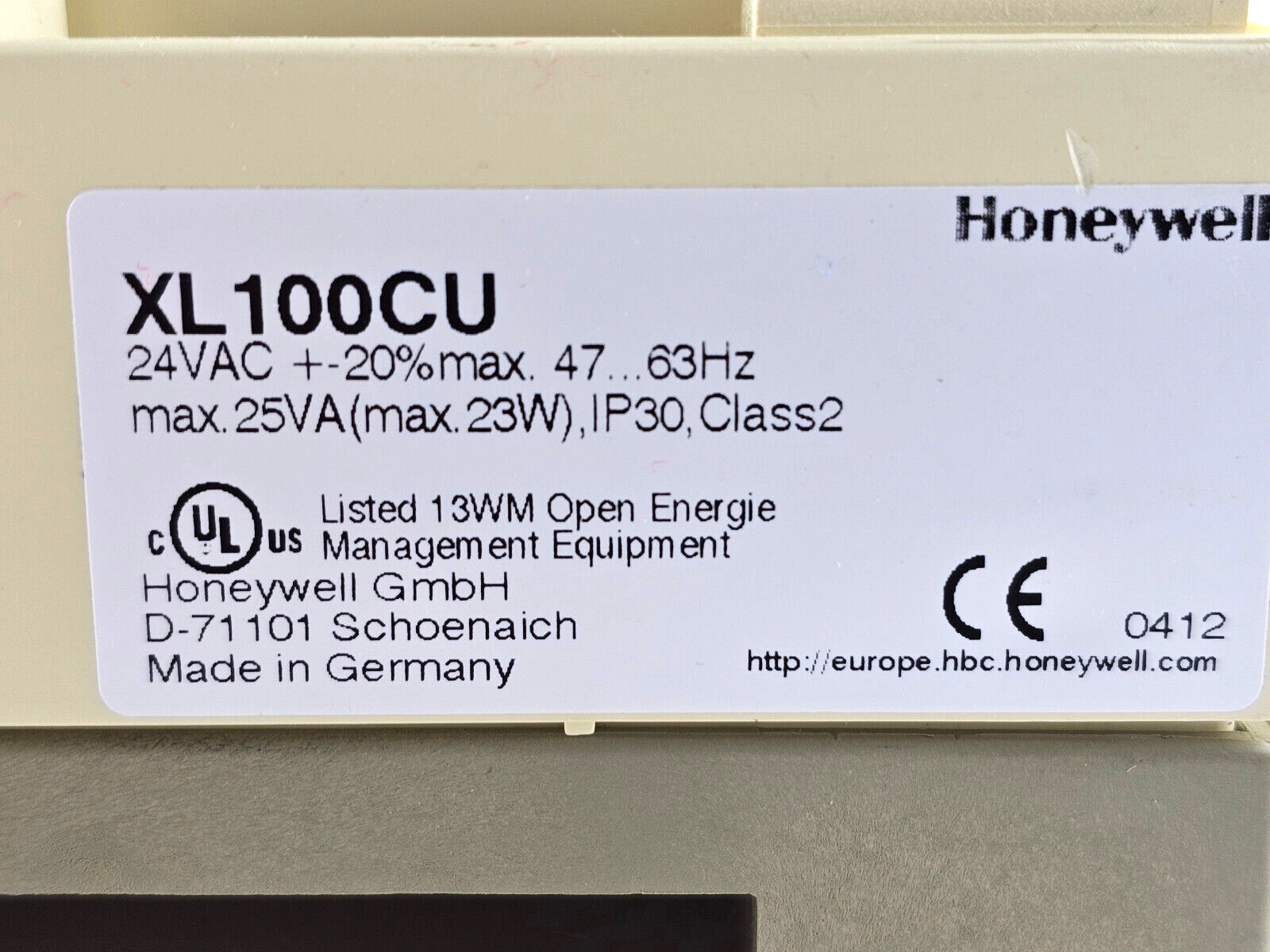 Honeywell XL-100-CU HVAC Burner Controller, Modem/ISDN/GSM, IP30, XL100CU