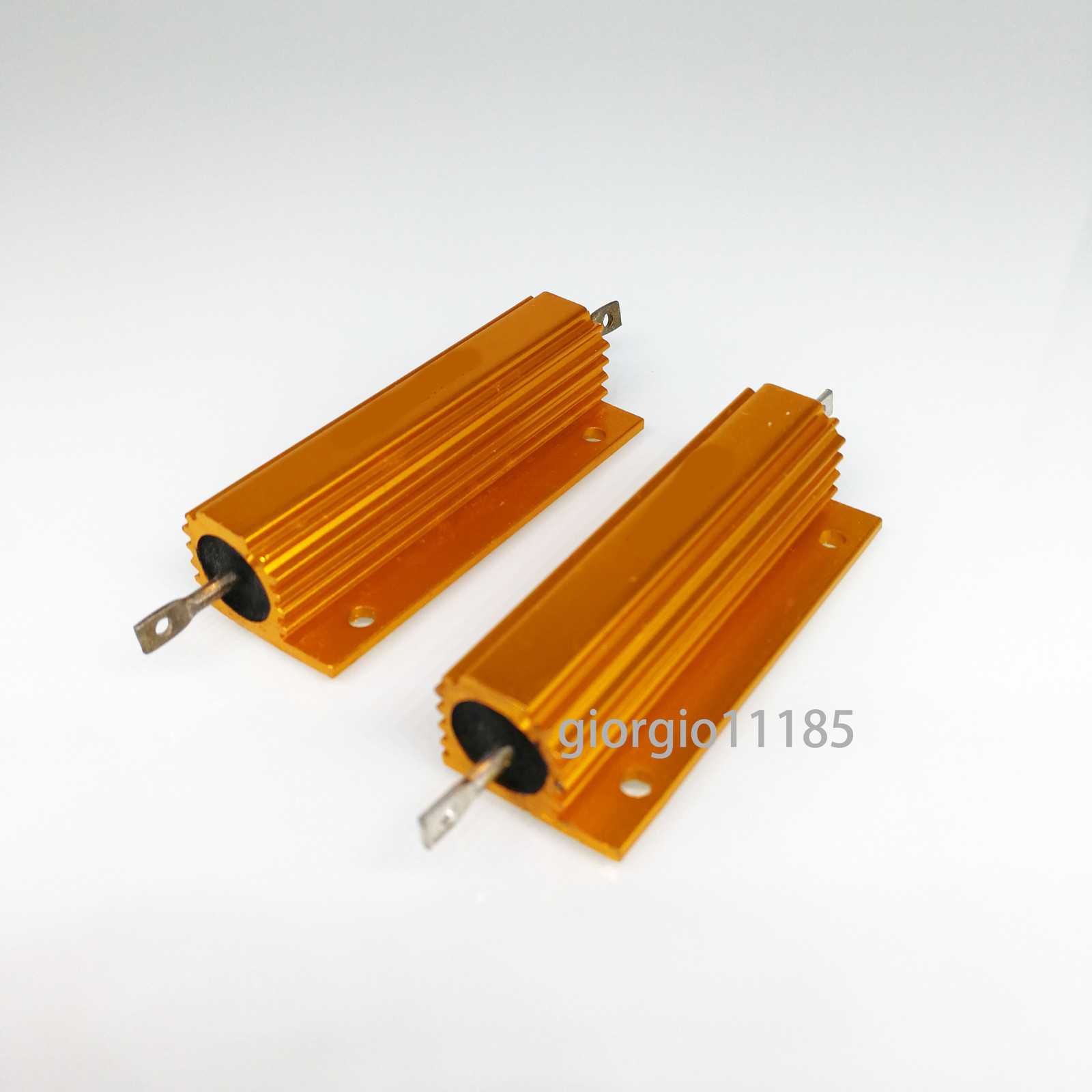 US Stock 2x 75K ohm 75K 100W Watt Aluminum Housed Metal Case Wirewound Resistors