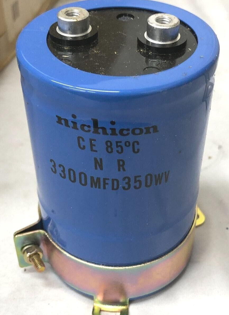 Nichicon 3300uF 350V Large Can Electrolytic Capacitor (Big Blue!) NOS