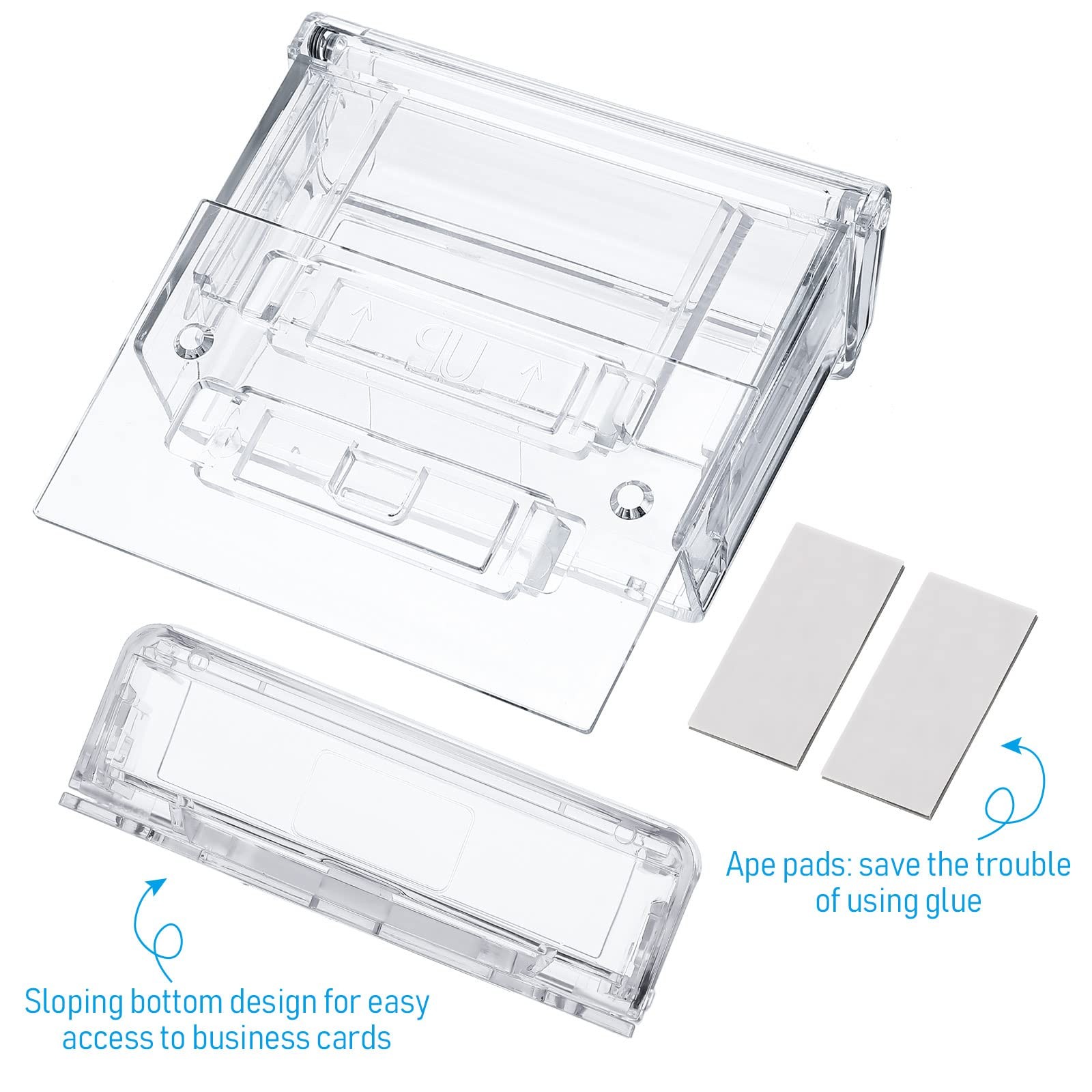 Vicenpal Outdoor Business Card Holder Wall Mount Acrylic Business Card Box In