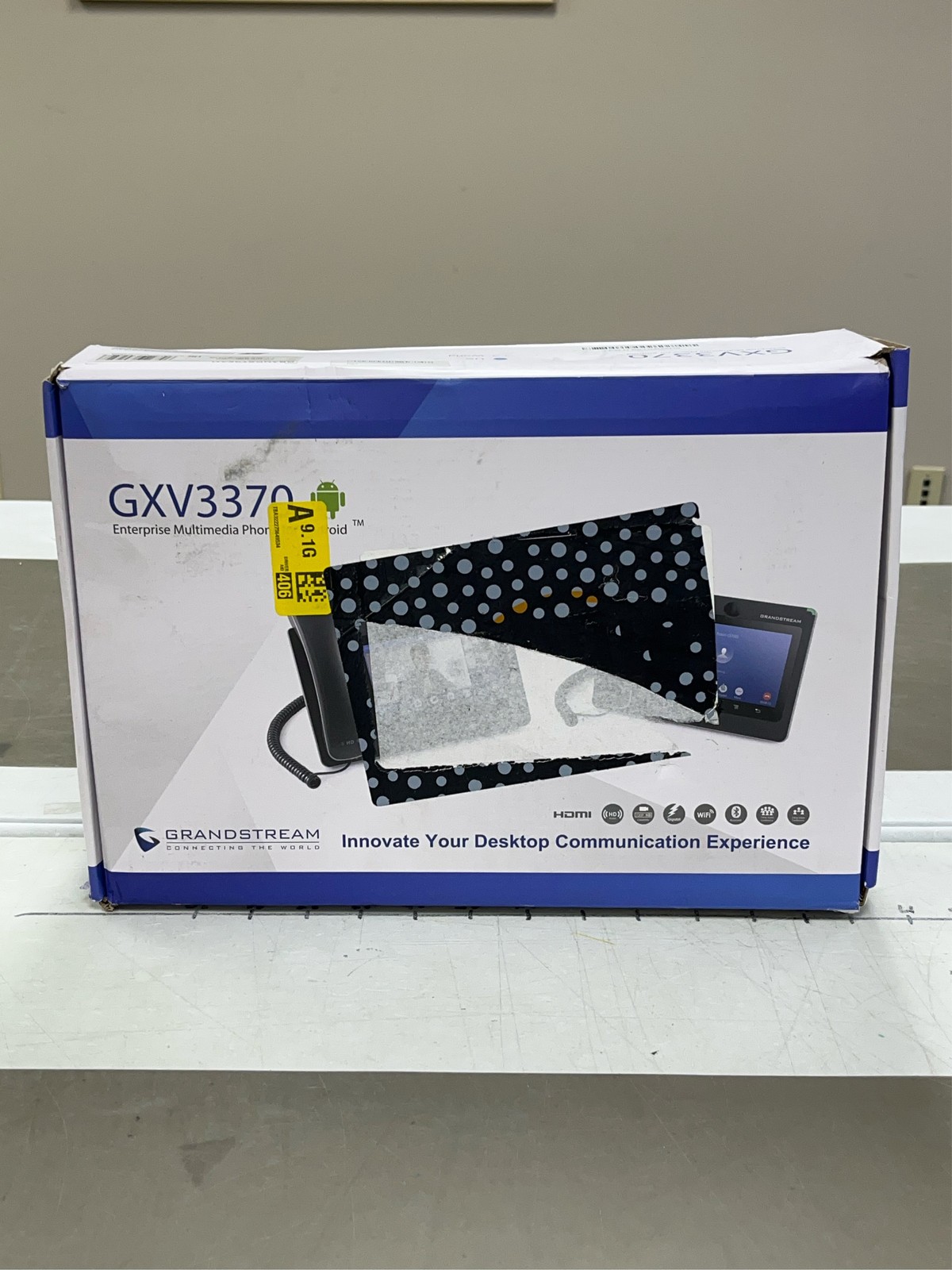 2N GXV3370 IP Phone, Corded, Corded/Cordless, Wi-Fi, Bluetooth, Desktop, Wall Mo