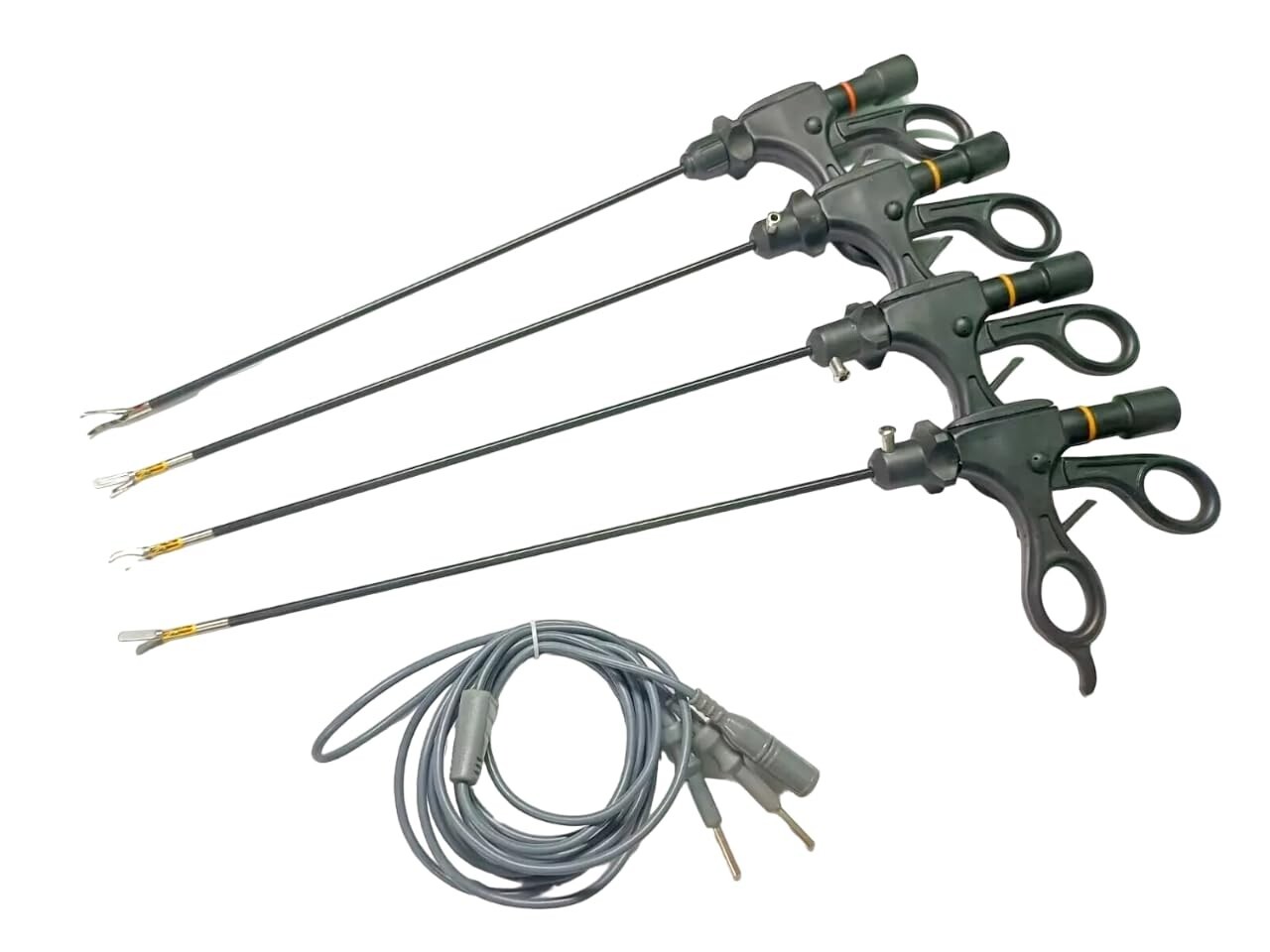 Laparoscopic Bipolar Cutter Maryland Dissectors Roni Bowel Grasper Cable Set 5Pc