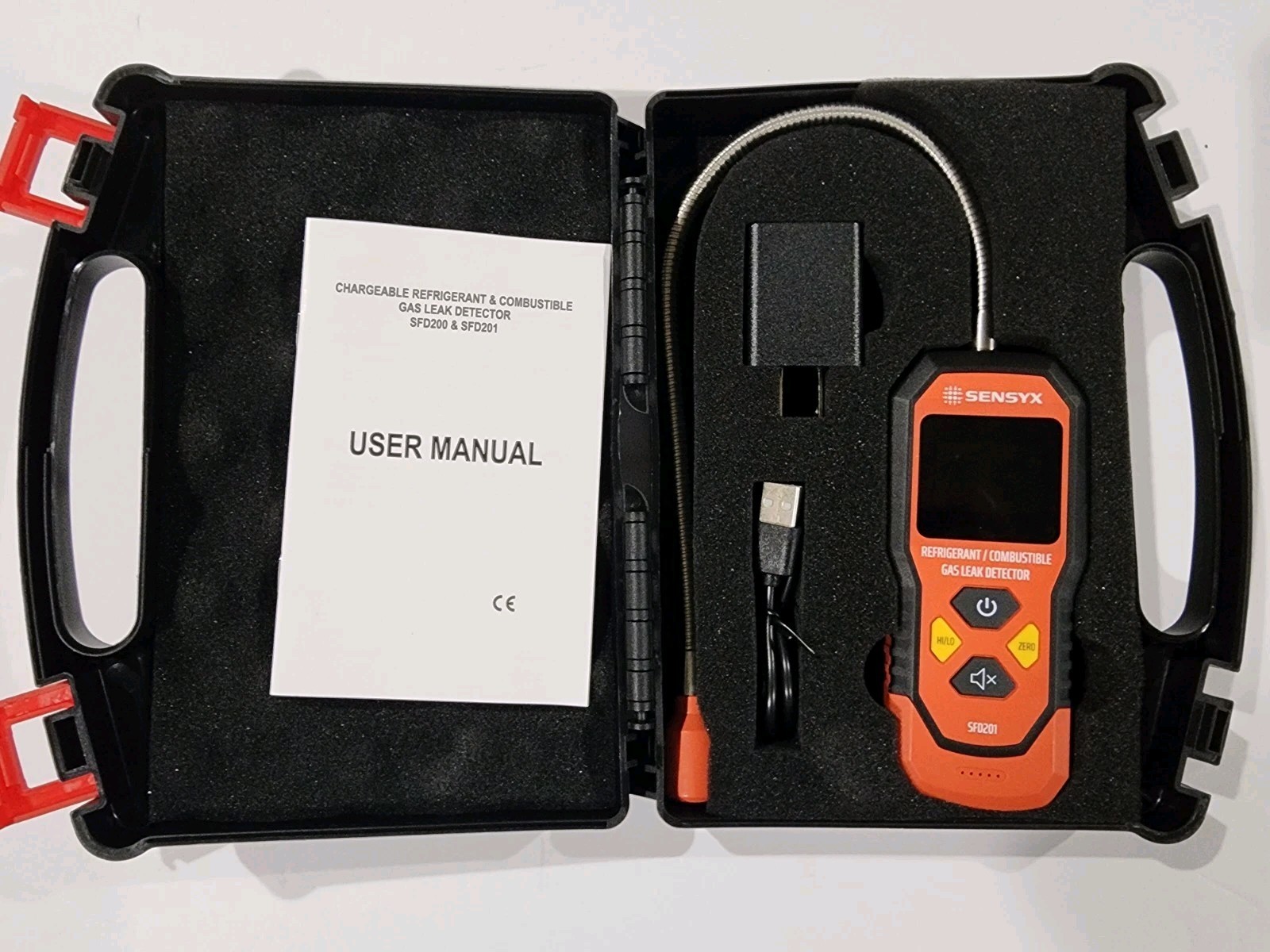 Rechargeable HVAC Refrigerant Leak Detector, Halogen Freon Sniffer, Air