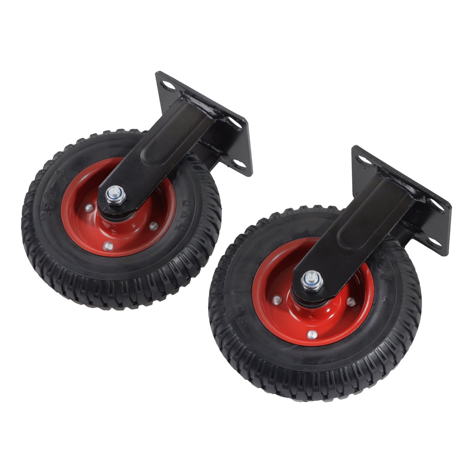 4 Pack Heavy Duty Swivel Caster Wheels 8 Inch 2 Swivel And 2 Fixed 2070Lbs