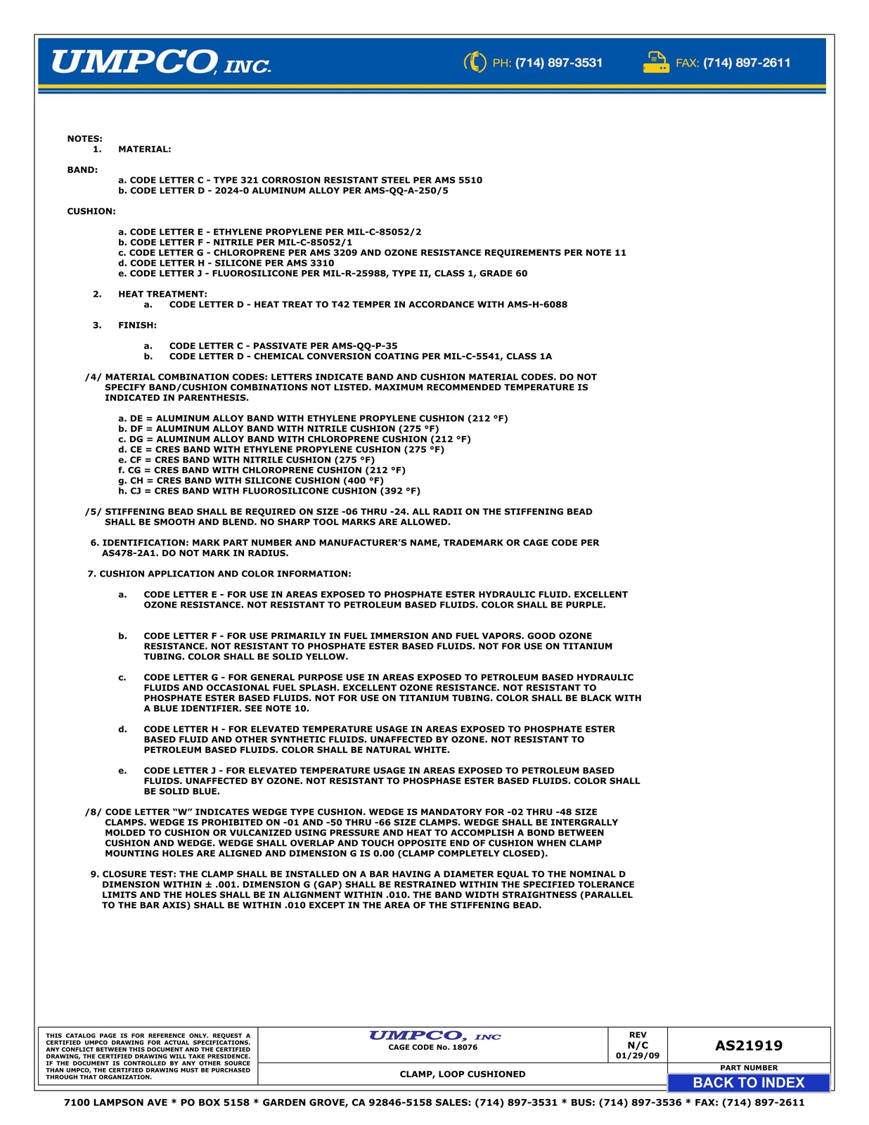 UMPCO MS21919WDG16 (100pcs)