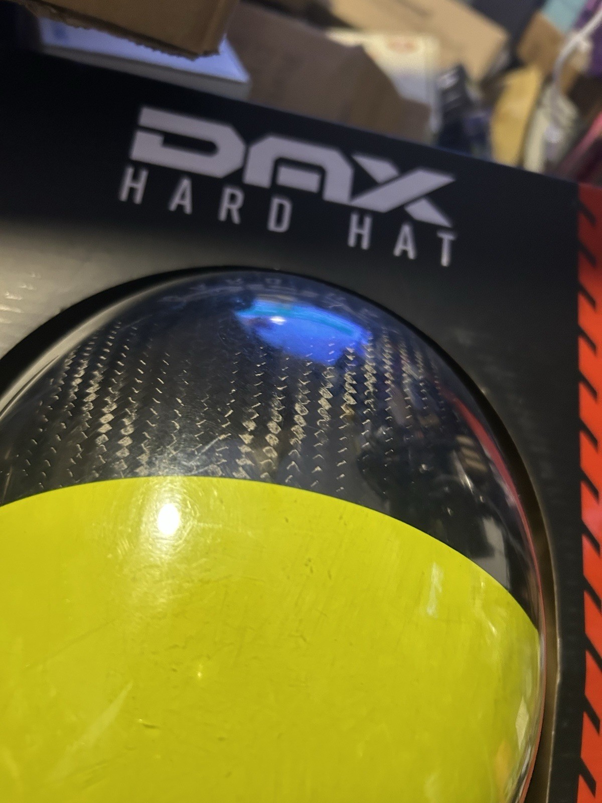 NEW Lift Safety HDF50C19HC DAX Carbon Fiber Full Brim 50-50 Yellow & Black Hat