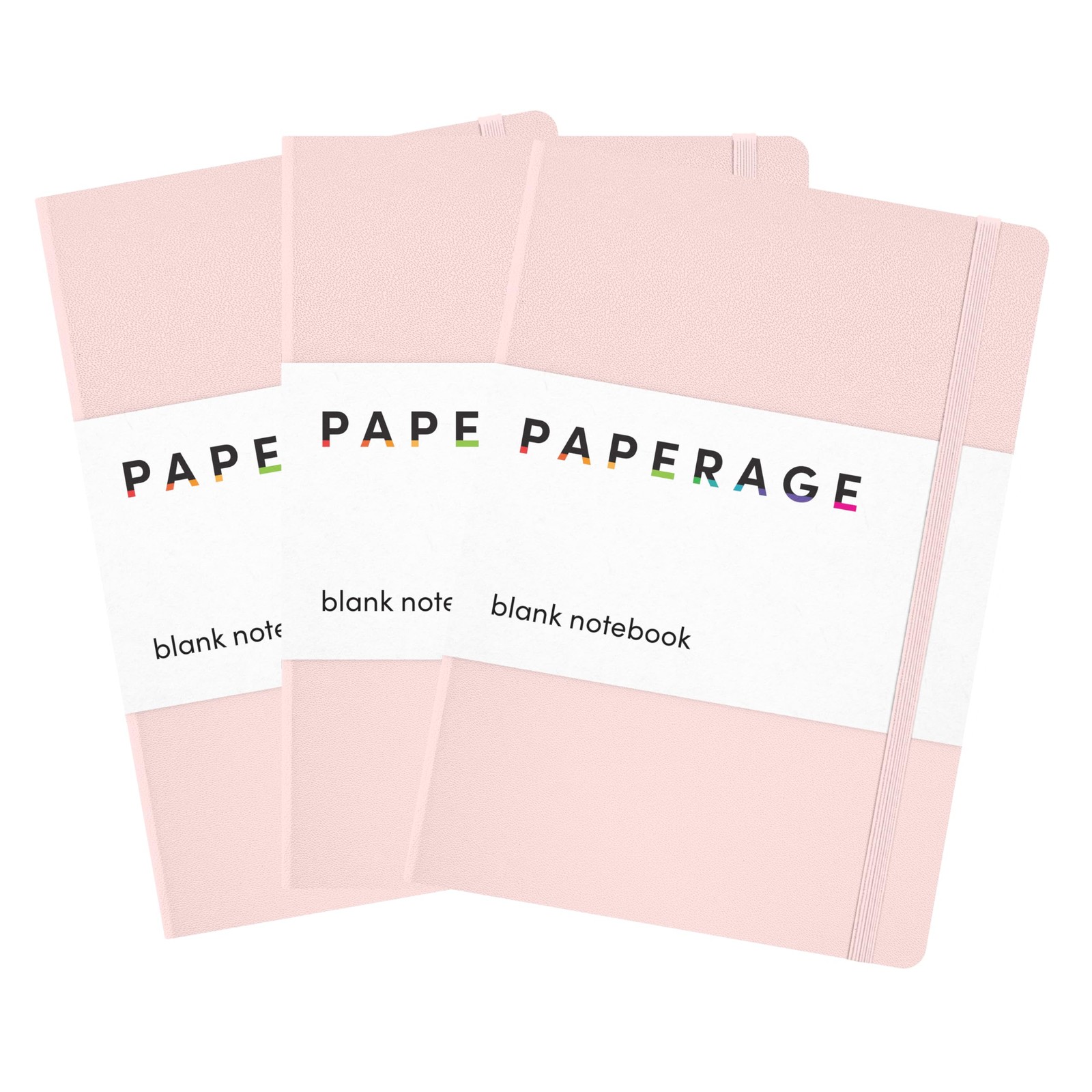 PAPERAGE Lined Journal Notebook, 3 Pack, (Blush), 160 Pages, 3pk, Blush