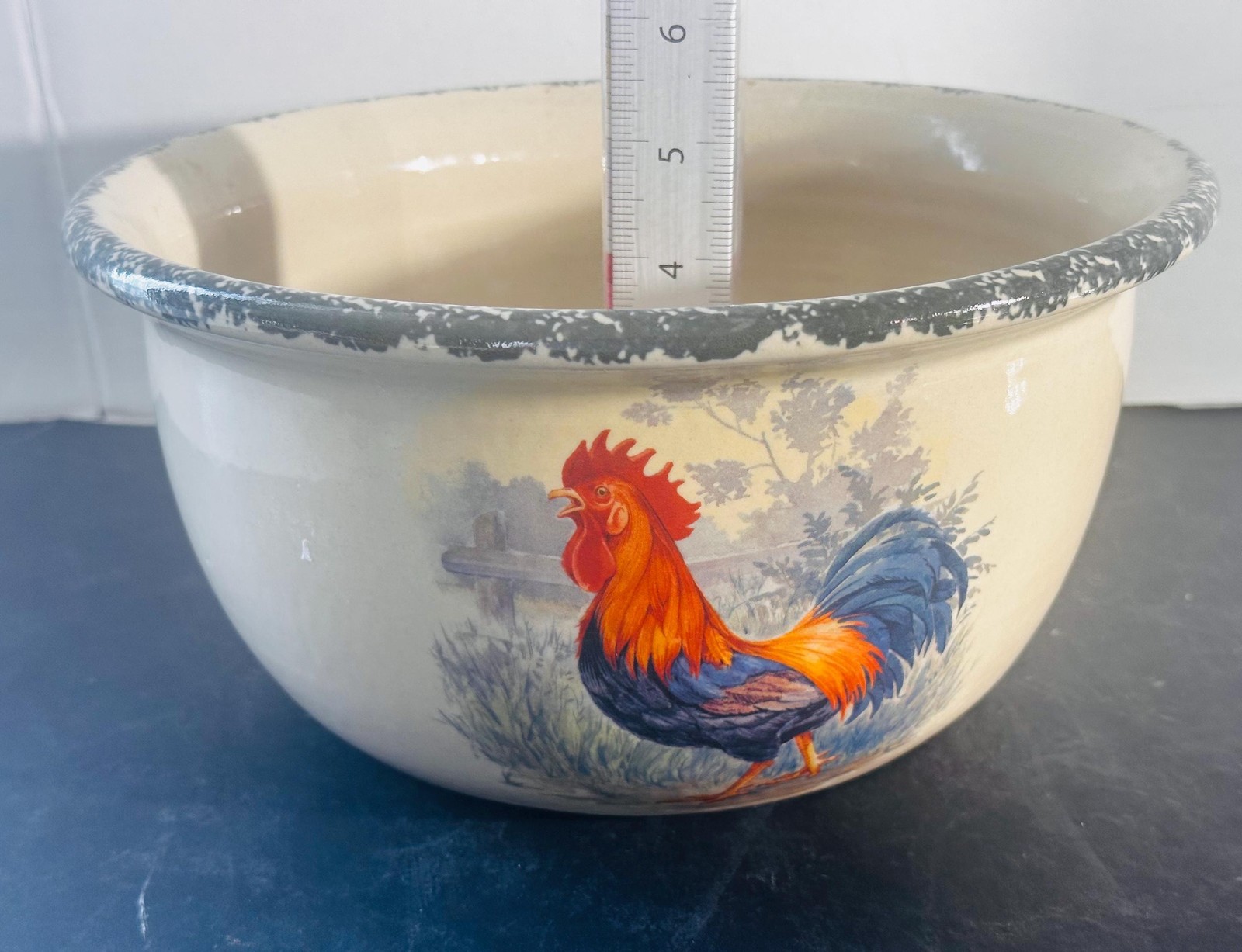 Home & Garden Party Rooster Plates/Oval Serving Platter/Mixing bowl_B