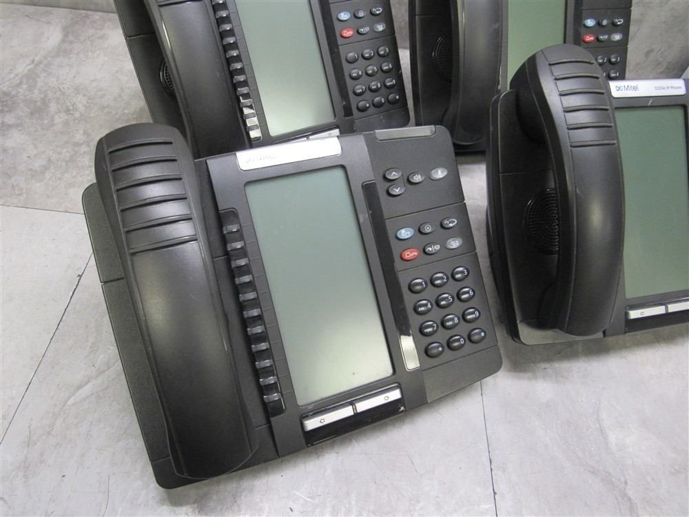 Lot of 5 Mitel 5320e IP Phones w/ Stands & Handsets (50006634) TESTED!