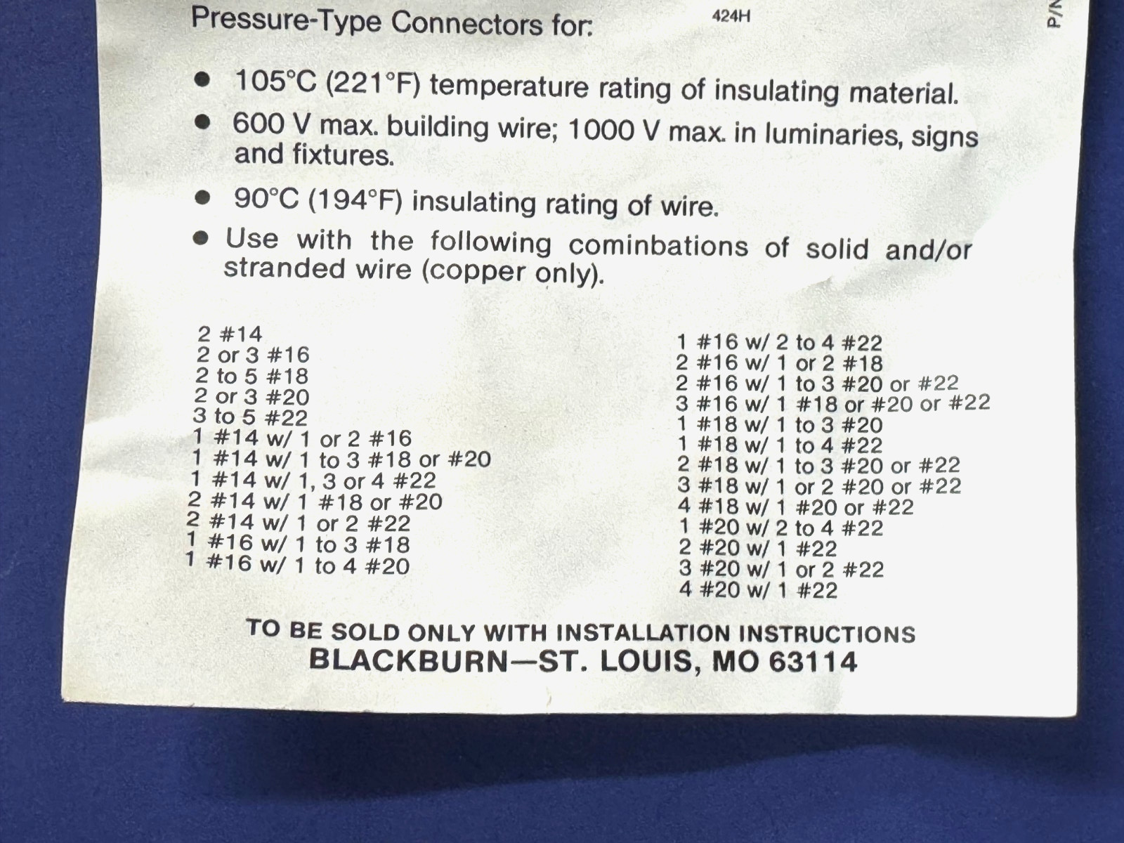 100-PK Screw-On Twist Wire Connectors Nuts 22-14 AWG Gauge Electrical NEW 10-153