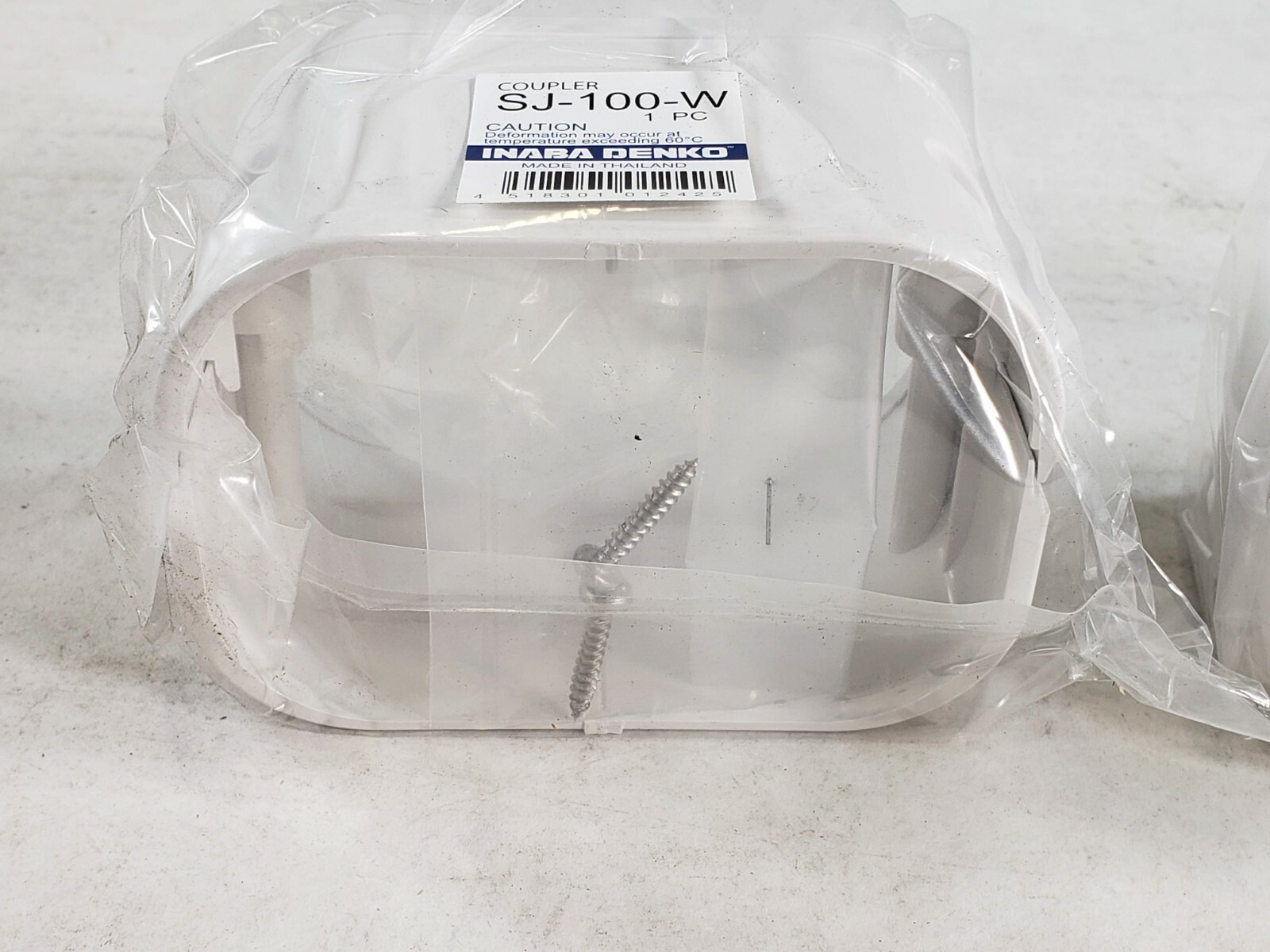 Slimduct 86101 SJ100W 100mm 3-3/4″ Coupler White 4″ Union Coupling – Lot of 2