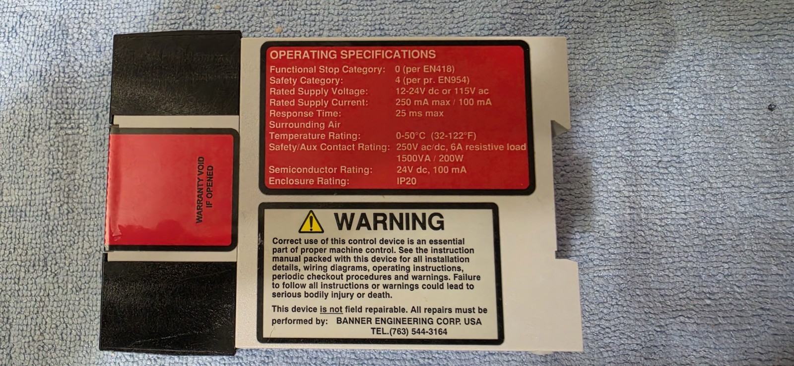 Banner Engineering ES-UA-5A Safety Relay, E-Stop Module, Output 6A, 66091, ES-UA