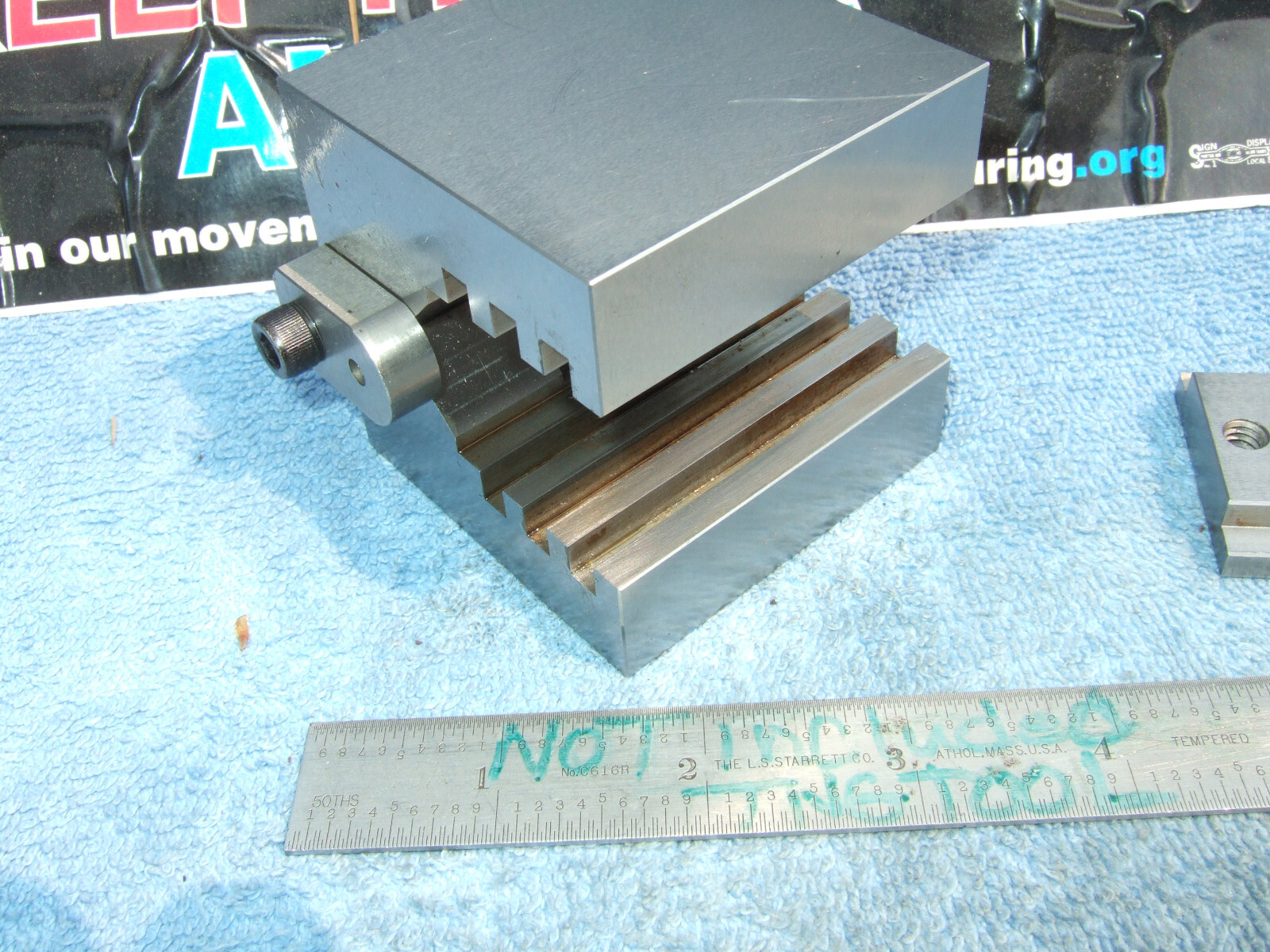 HERMANN SCHMIDT TYPE UCV W/CLAMP SQUARE GRIND V-BLOCK TOOLMAKER MACHINIST USED