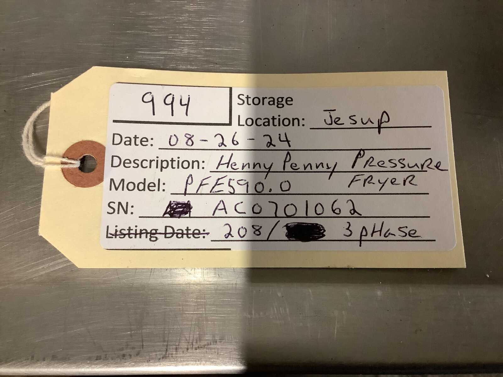 HENNY PENNY PFE590 8-head Pressure Fryer With Oil Filtration 208V 3Ph Tested