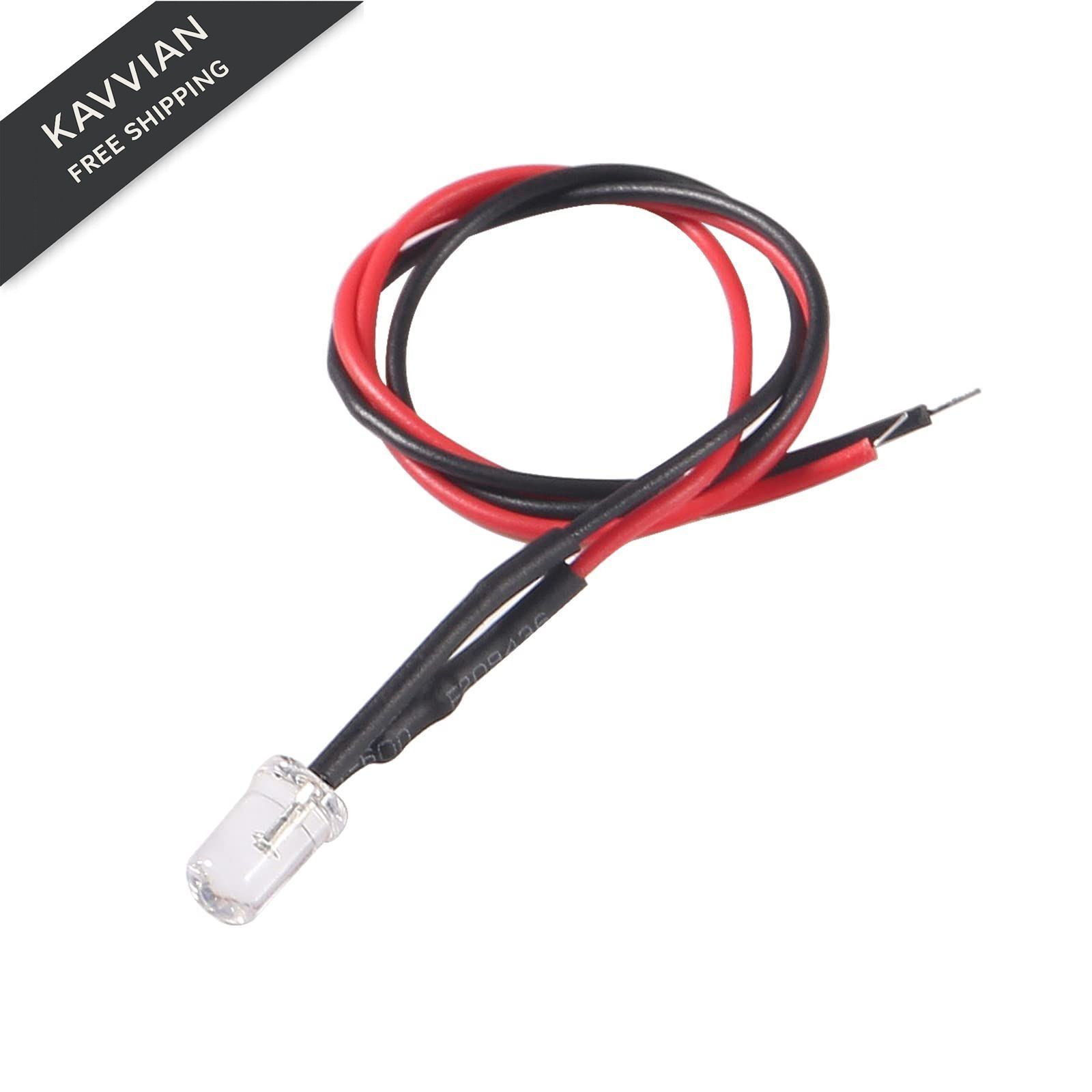 ACEIRMC 30pcs 3mm 12V Pre Wired LED Diodes Light Ultra Bright 7 Colors