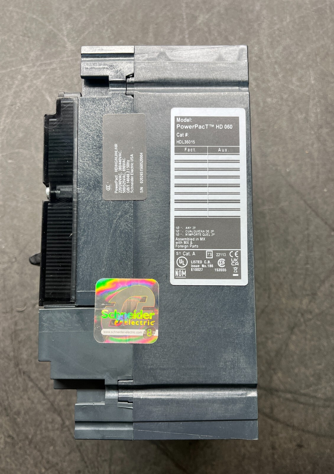 Square D HDL36015 POWERPACT Circuit Breaker 15 AMP