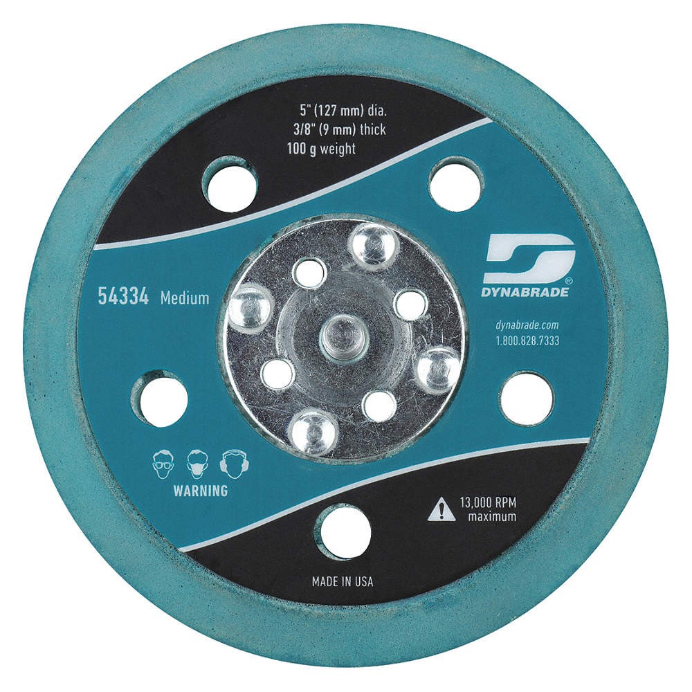 DYNABRADE 54334 Disc Backup Pad,5″ Dia.,Max. 13,000 RPM 406F83