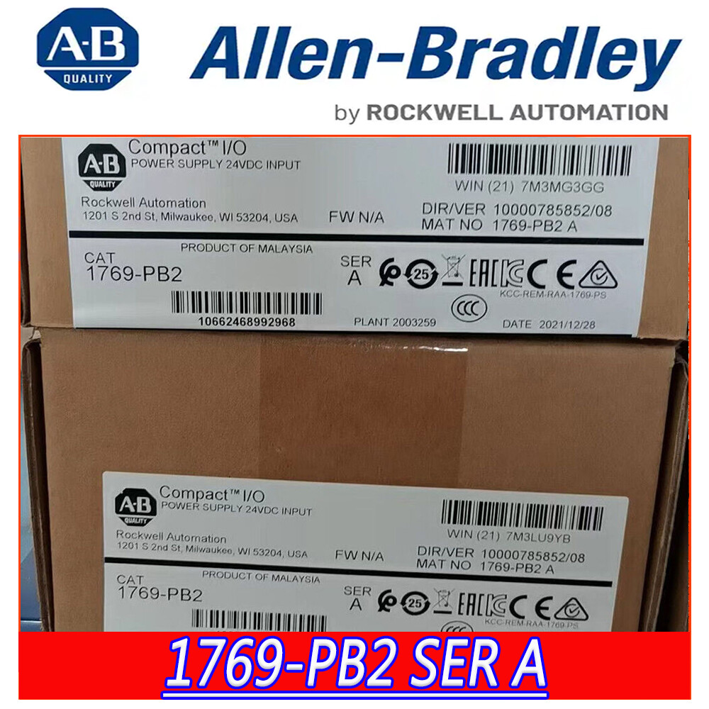 100% New Sealed Allen Bradley 1769-PB2 CompactLogix DC 2A/0.8A Power Supply