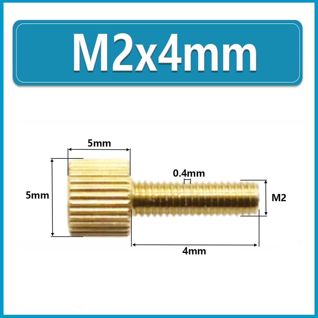 Brass Knurled Thumb Screw M2 M2.5 M3 M4 M5 M6 Small Thumb Screw Bolt 3mm to 25mm