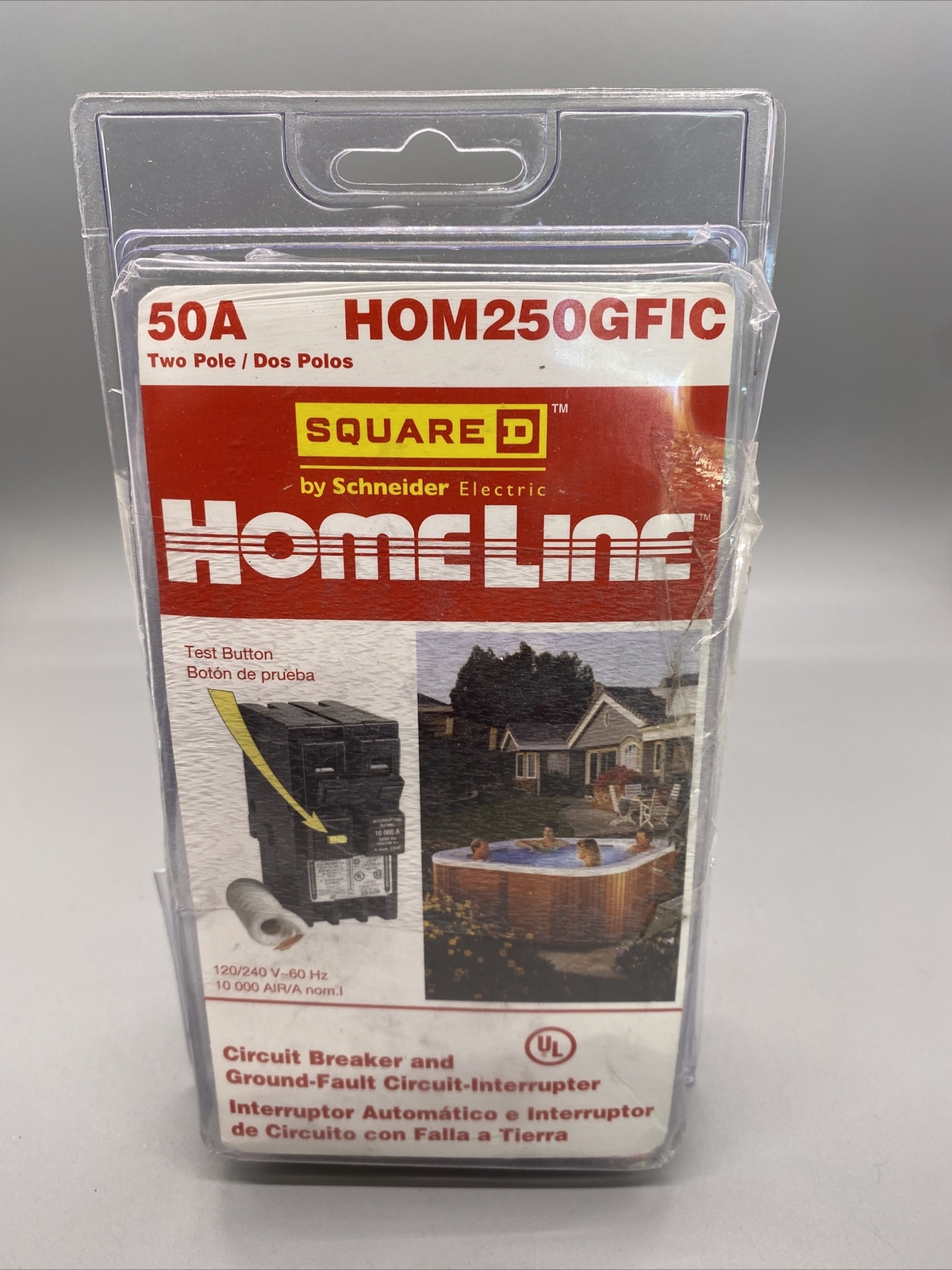 Square D Homeline HOM250GFIC 50A Two Pole Circuit Breaker & GFIC