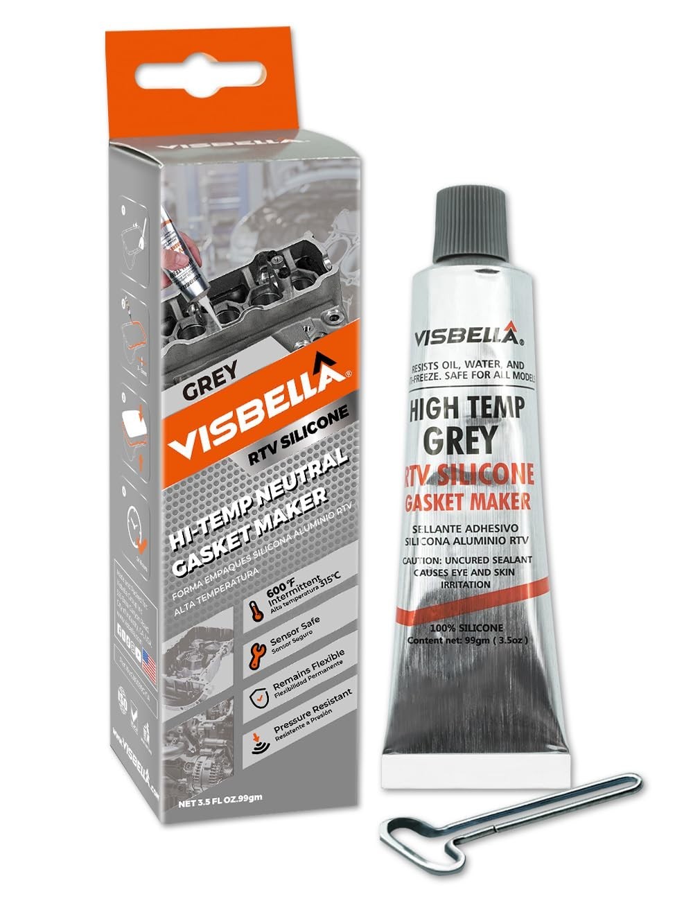 Gasket Maker Oil Resistant Sensor Safe Neutral RTV Silicone Sealant Non-Corro..,