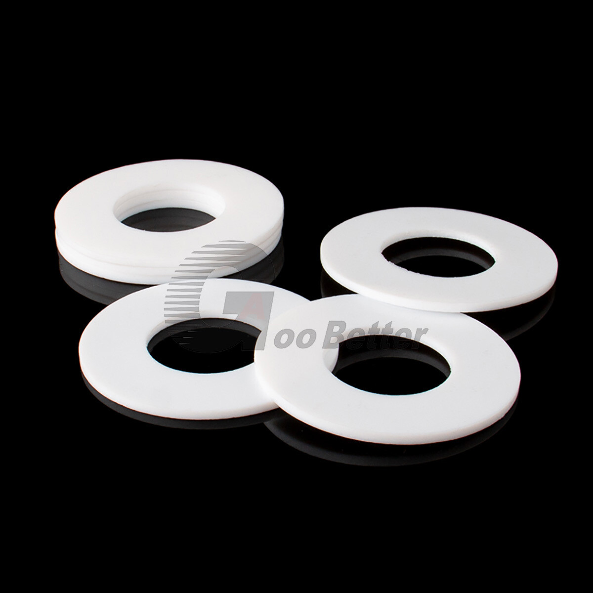 PTFE Sealing Washers Flat Washer Gasket Rings ID 4-95mm High Temp/Oil Resistance