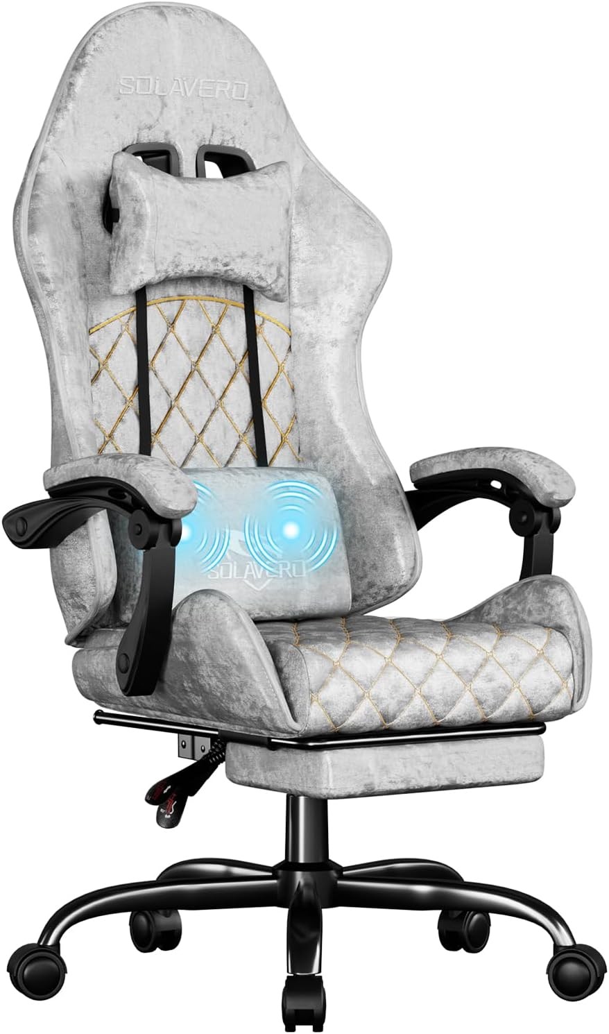 Ergonomic Gaming Chair with Footrest & Lumbar Massager, Gamer Computer Chairs