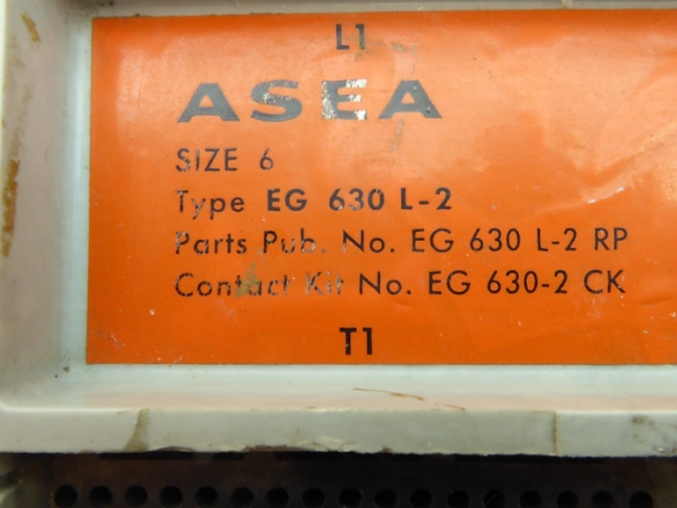 Asea EG 630-L-2 Nema Size 6 with New Contacts 600vac 540amp