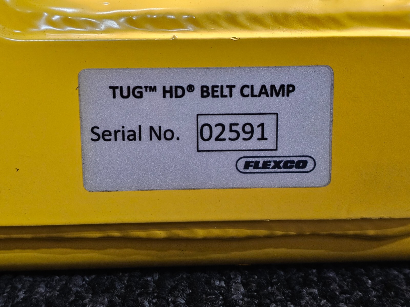 Flexco Replacement Clamp End TUG™ HD 8Ton Load Capacity, Yellow Steel