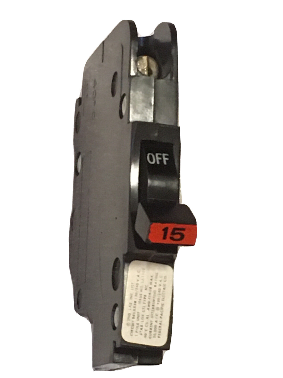 NC115 FPE 15 Amp 1 Pole Stab-Lok Federal Pacific Breaker NC15 Red