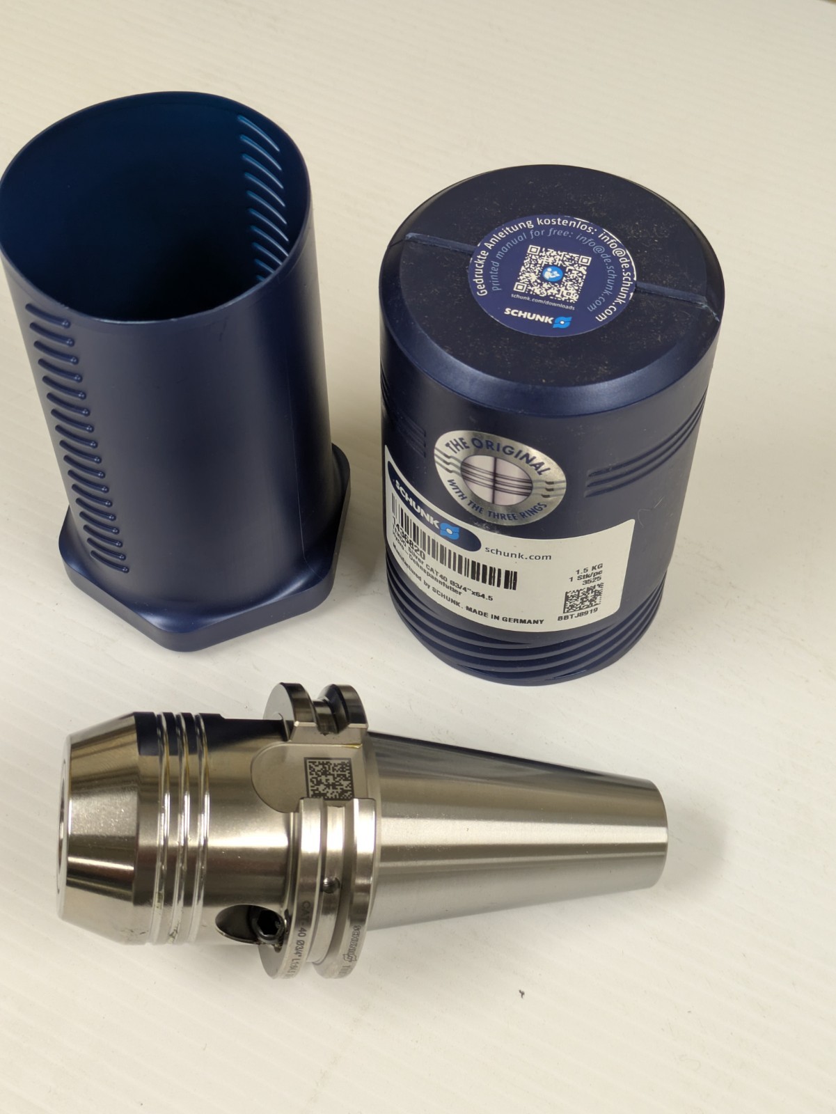 SCHUNK TENDO SILVER CAT40 Ø3/4″ x 64.5mm HYDRAULIC TOOLHOLDER 1436820 NEW
