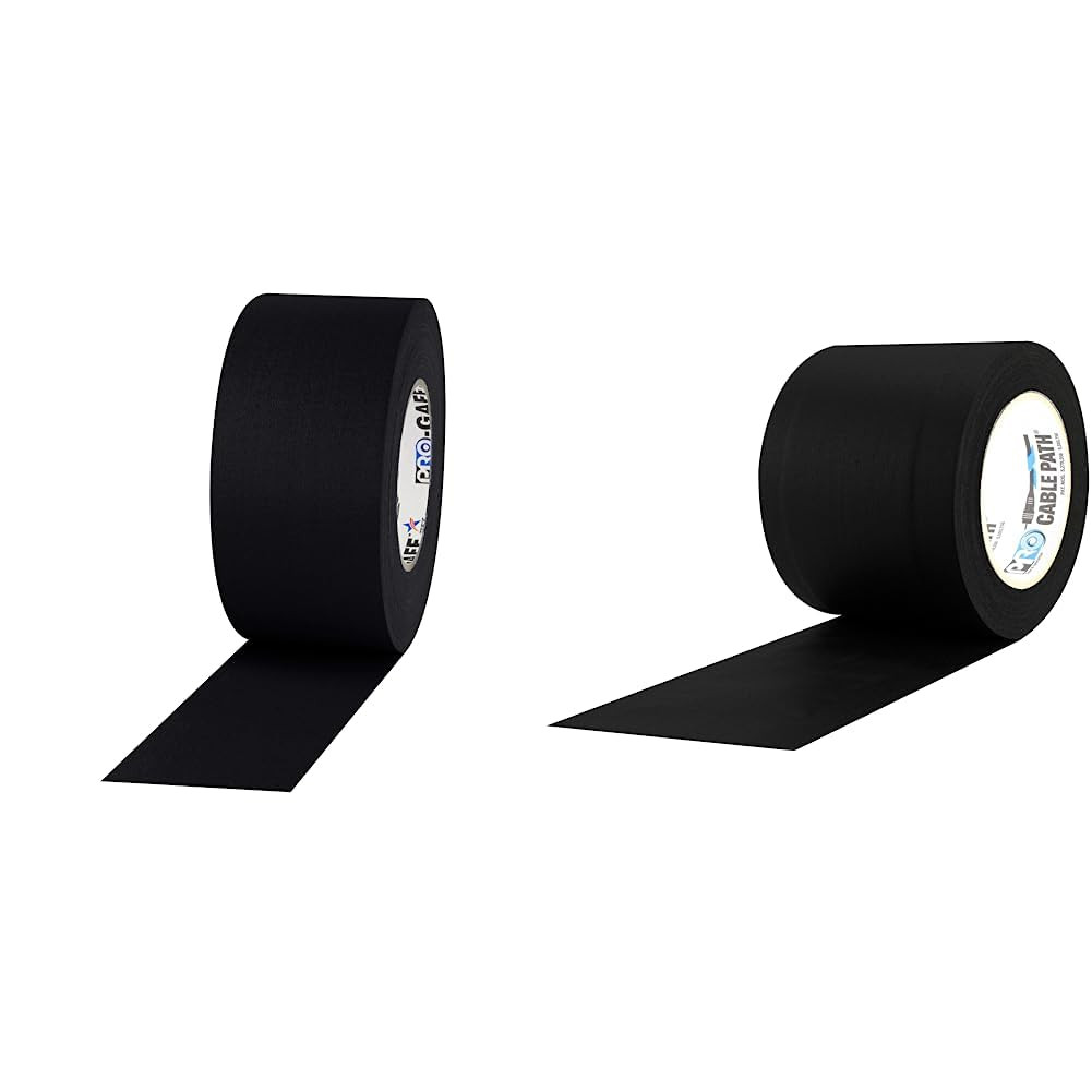 Premium Matte Gaffer Tape 30 Yds – 4″ Wide, Rubber Adhesive, 11 Mils Thick