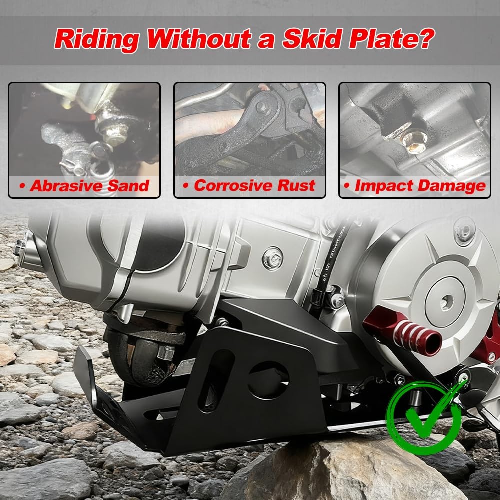 4mm Skid Bash Plate Fit for 2026 2025 CRF110F Skid Plate Fit for 2013-2025 CR…