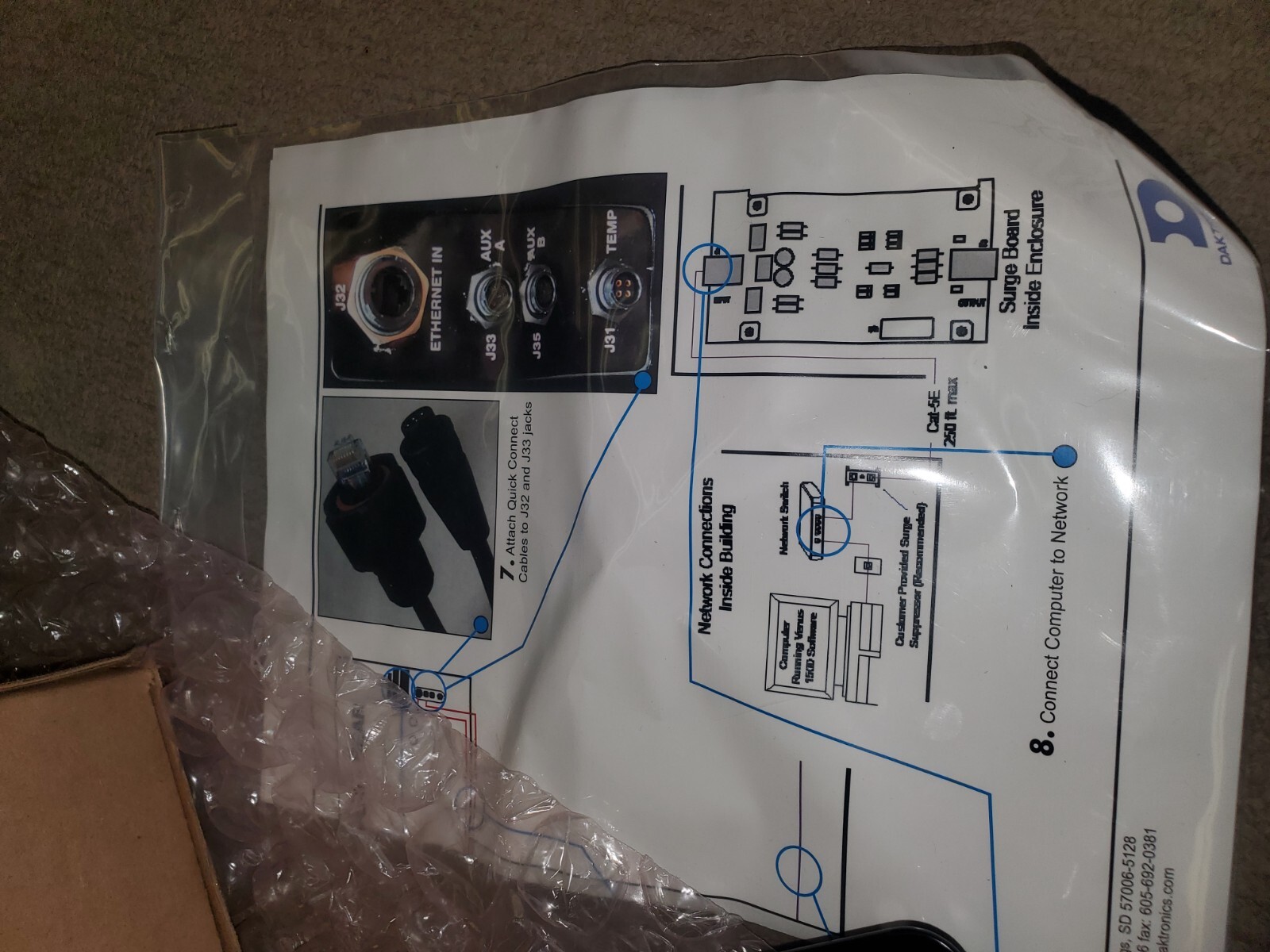 0A-1327-1101 DAKTRONICS ETHERNET COMMUNICATION 0A-1327-1101 KIT NEW!~