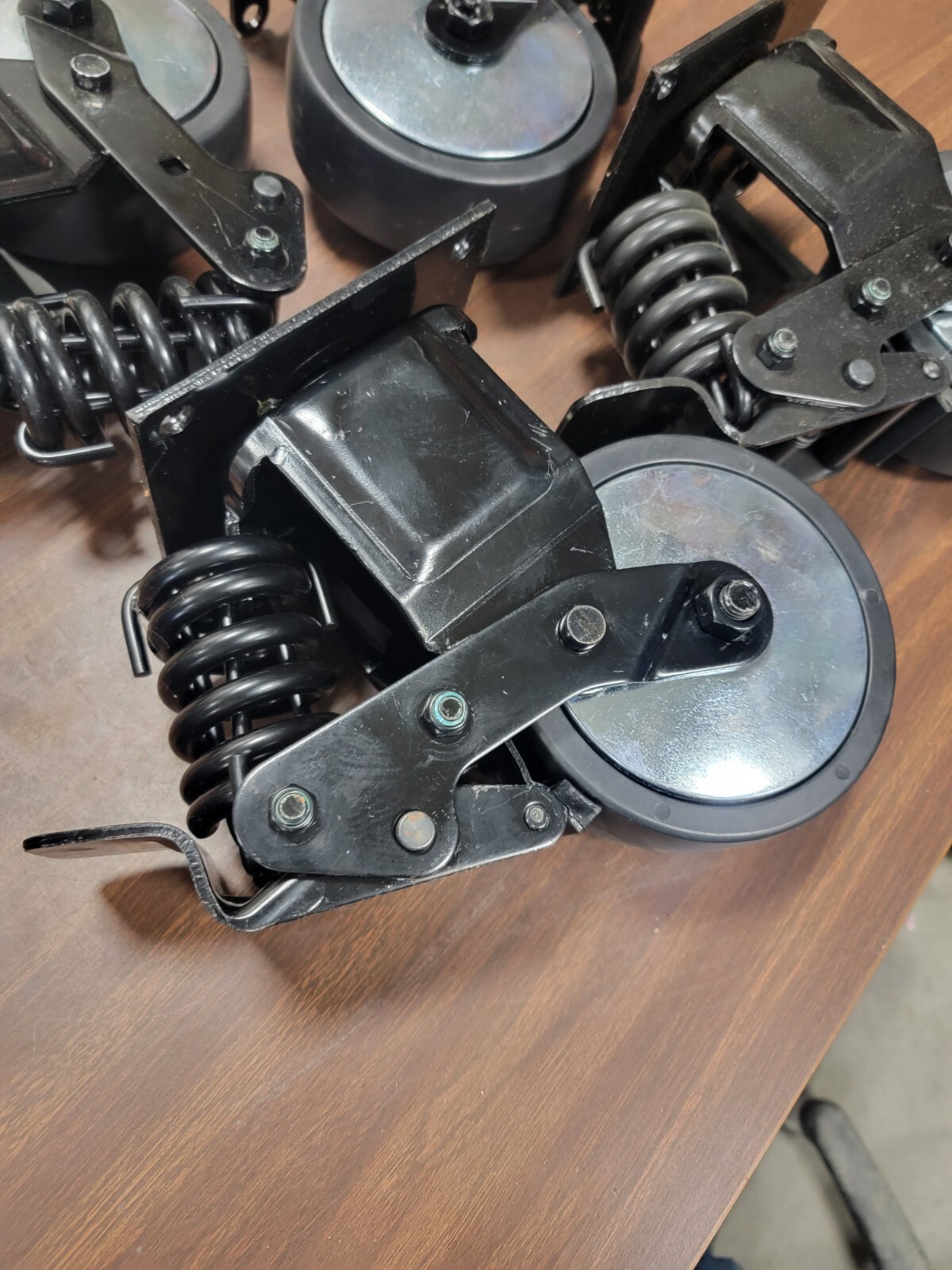 NEW 4 Heavy Duty 6″ x 2″ Spring Suspension Tool Box Casters 1,000 lbs SALE!