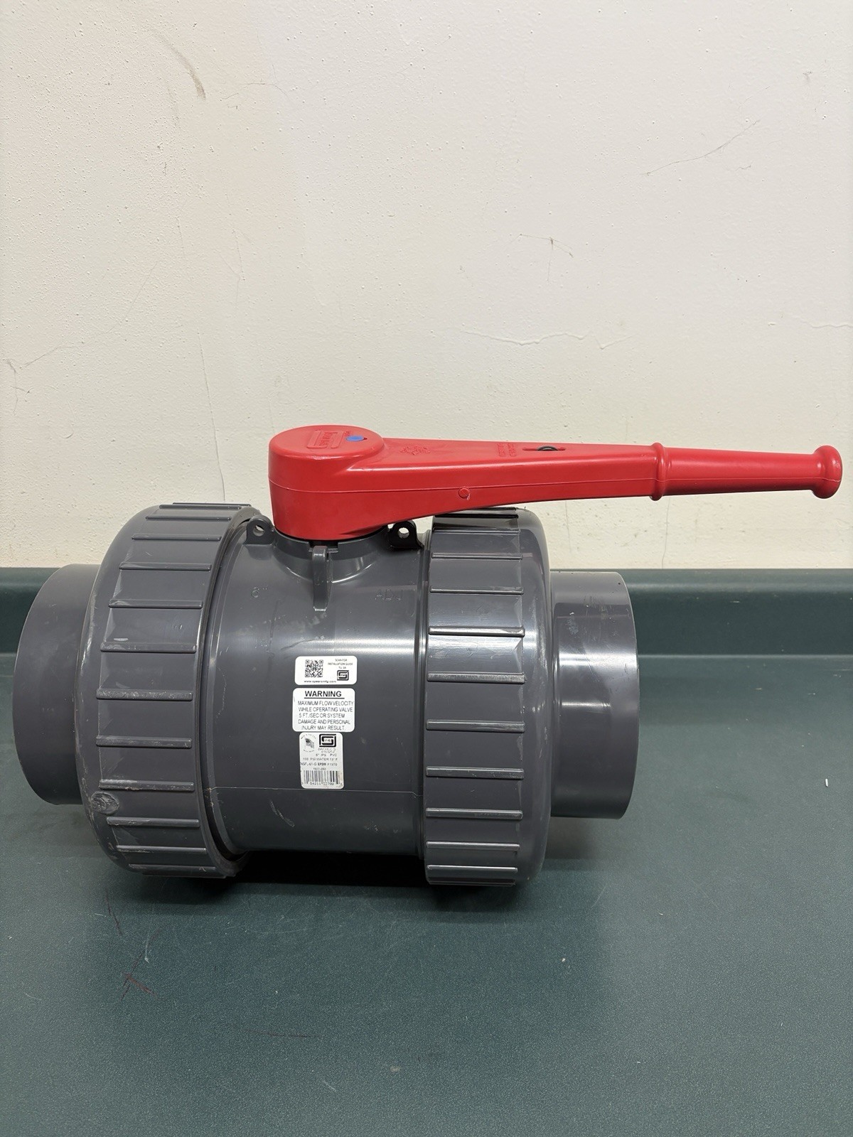 Spears 1822-060 6″ PVC True Union 2000 Industrial Ball Valve EPDM Socket 150 PSI