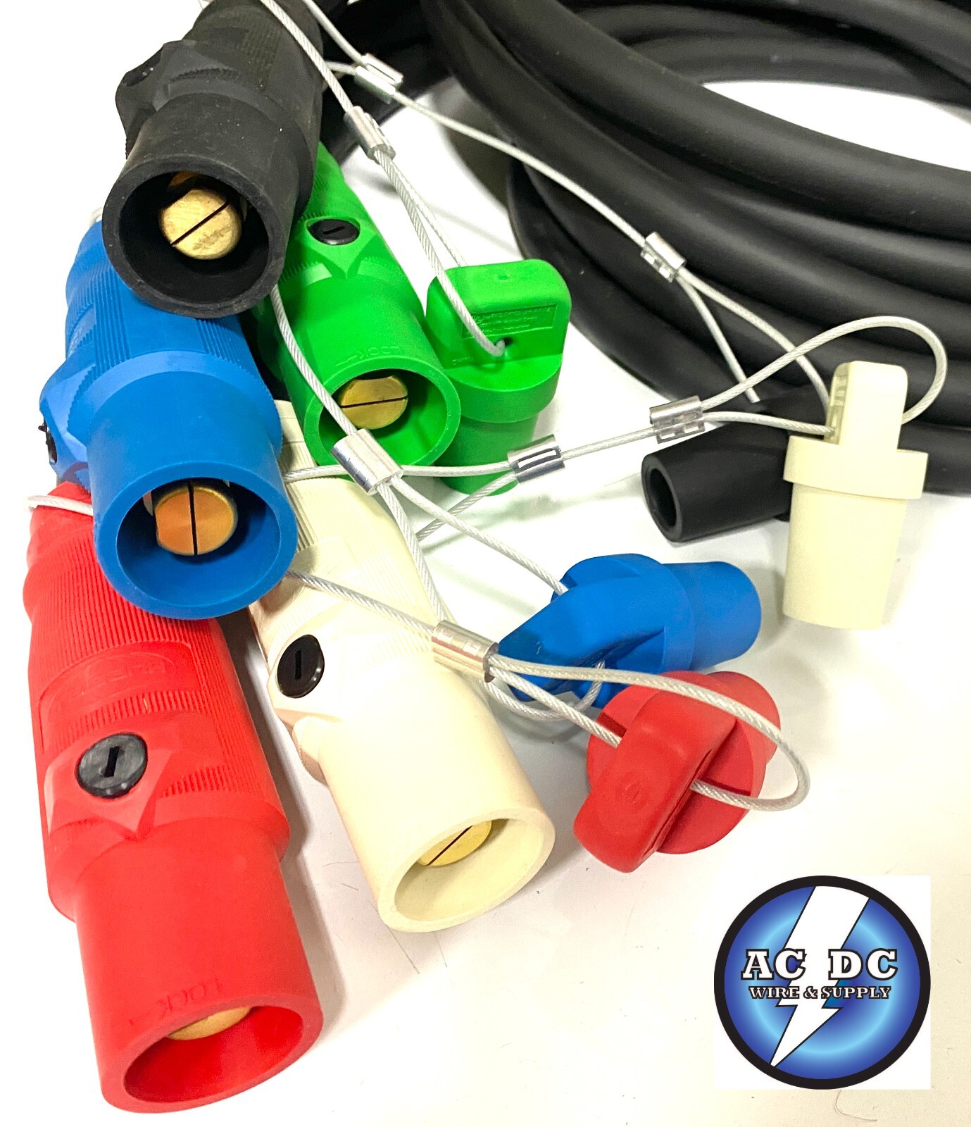 CAM LOCK 2/0 TYPE W Entertainment ,Generator Cables 5 Cable Pigtail Set MMMMM
