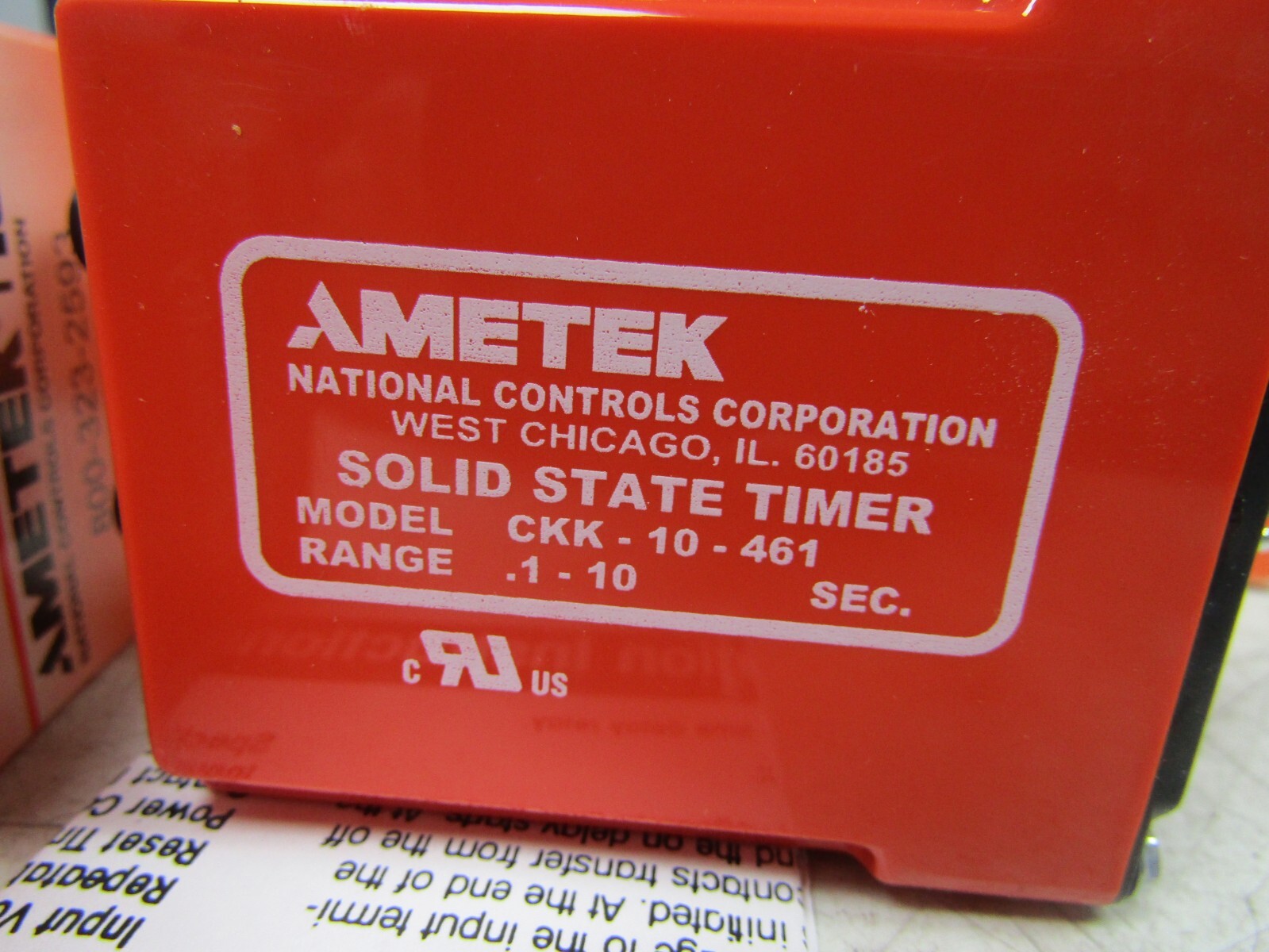 🔥NEW AMETEK NCC 1-10 SECOND TIMER CKK-10-461 120VAC CKK00010461