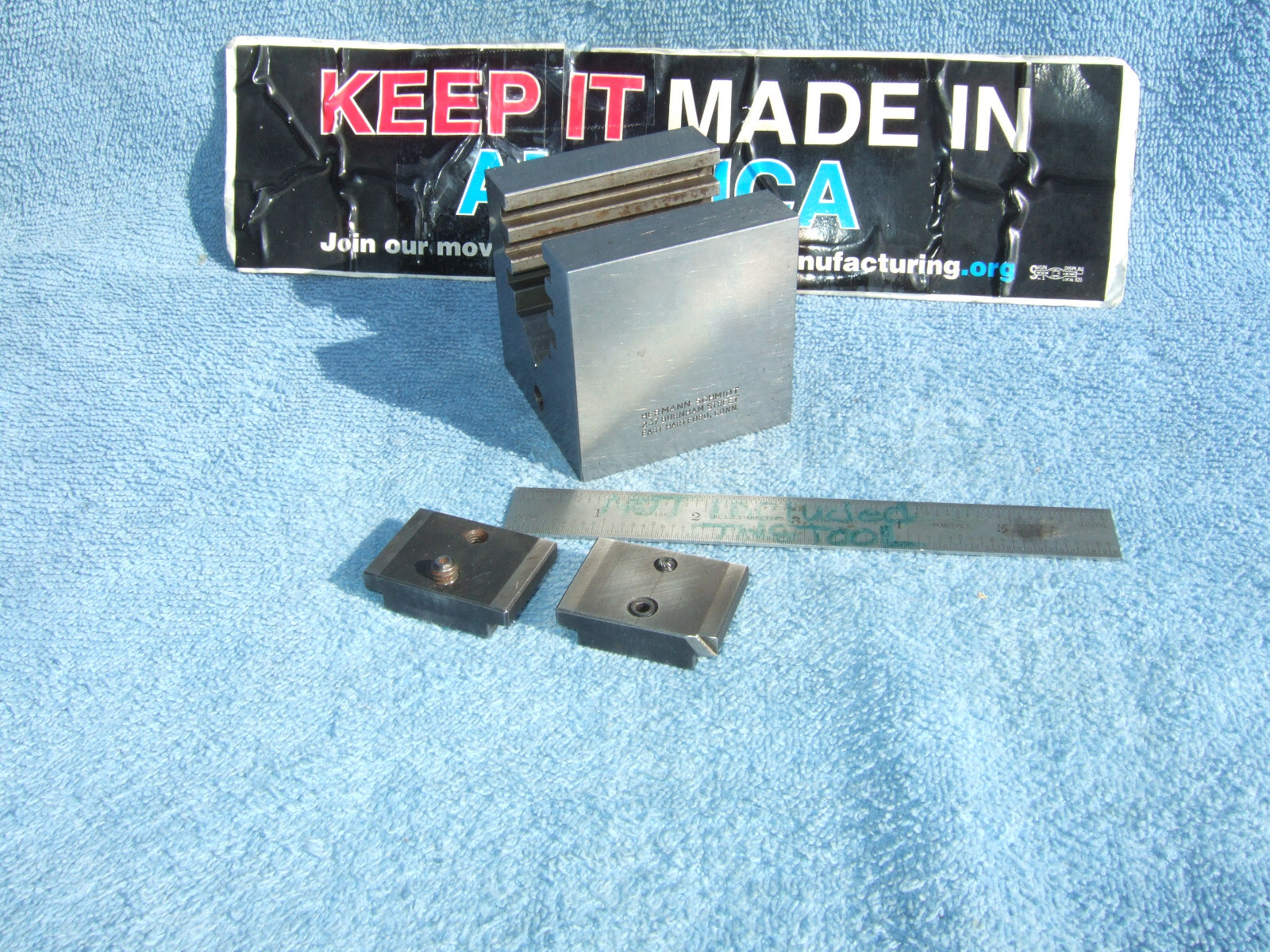 HERMANN SCHMIDT UCV W/CLAMP SQUARE GRIND V-BLOCK TOOLMAKER MACHINIST USED