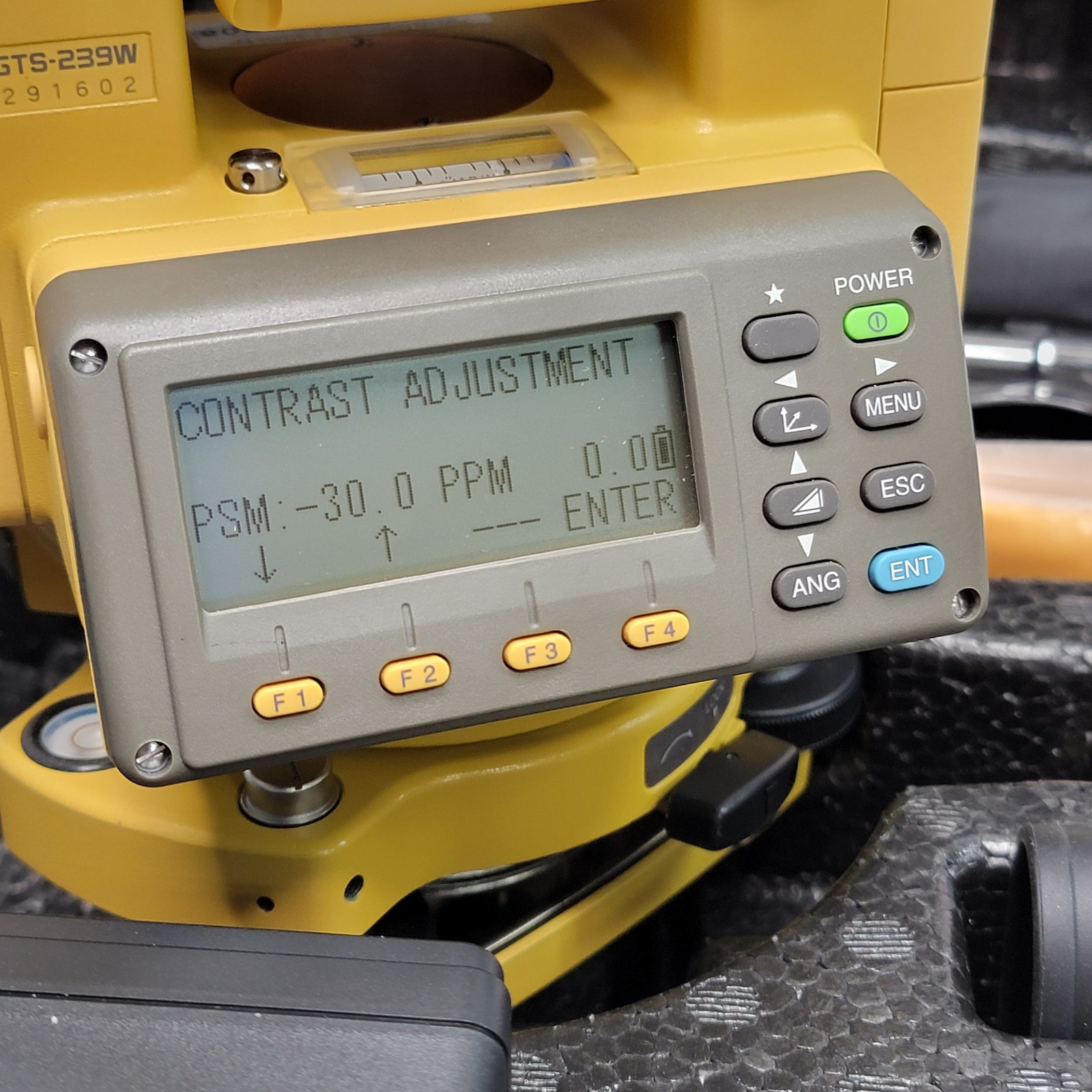 BARELY USED – EXCELLENT – Topcon GTS-239W Total Station w/Case Battery & Charger