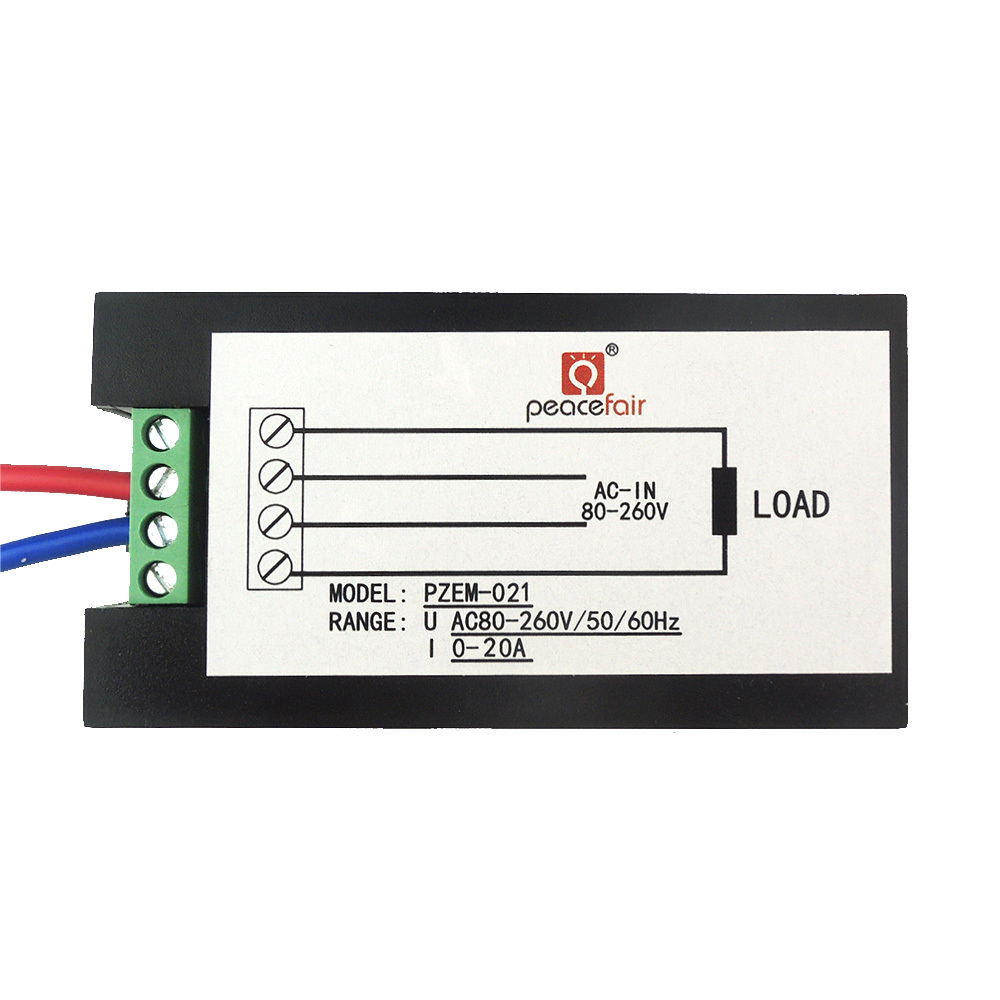 AC 80-260V 220V 110V 20-100A LCD Digital Volt Watt Power Meter Ammeter Voltmeter