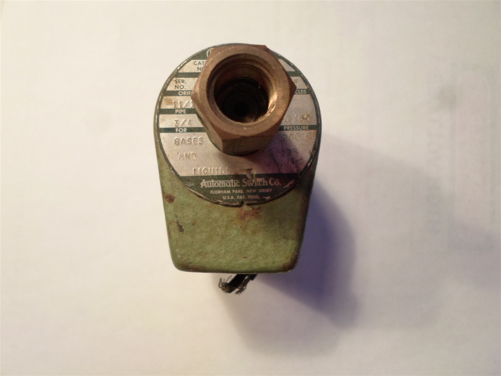 ASCO LM 8210A9 for 1/4″ Pipe, it was listed as 3/4″ pipe but has been modified