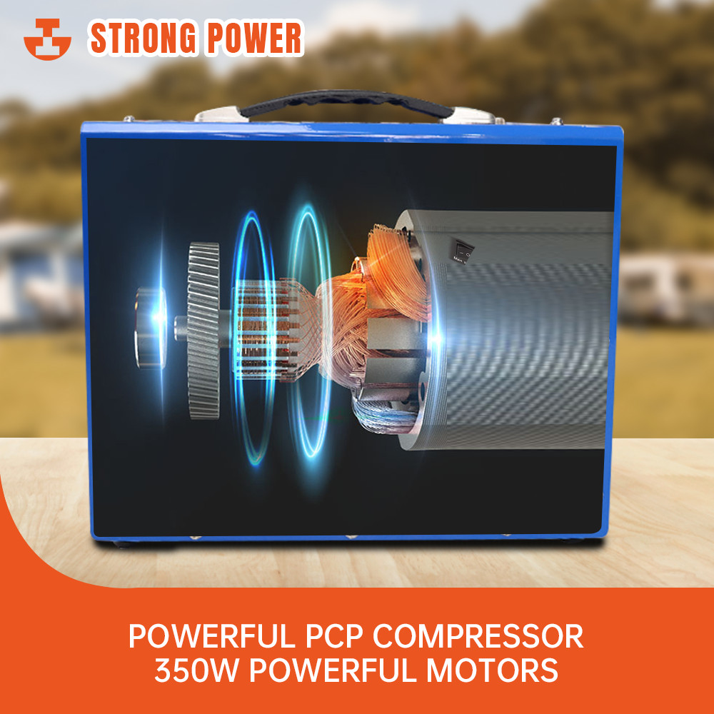 TOAUTO 30Mpa Auto Stop Electric PCP Pump Air Compressor 4500Psi 12V/110V/220V