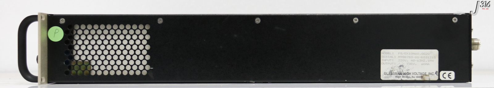 32813 GLASSMAN HIGH VOLTAGE POWER SUPPLY, SERIES EK, 10KV PS/EK10N60.0G20