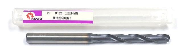 5mm (.1969″) Carbide Jobber Length Drill 140 Degree Hanita M16205000RT