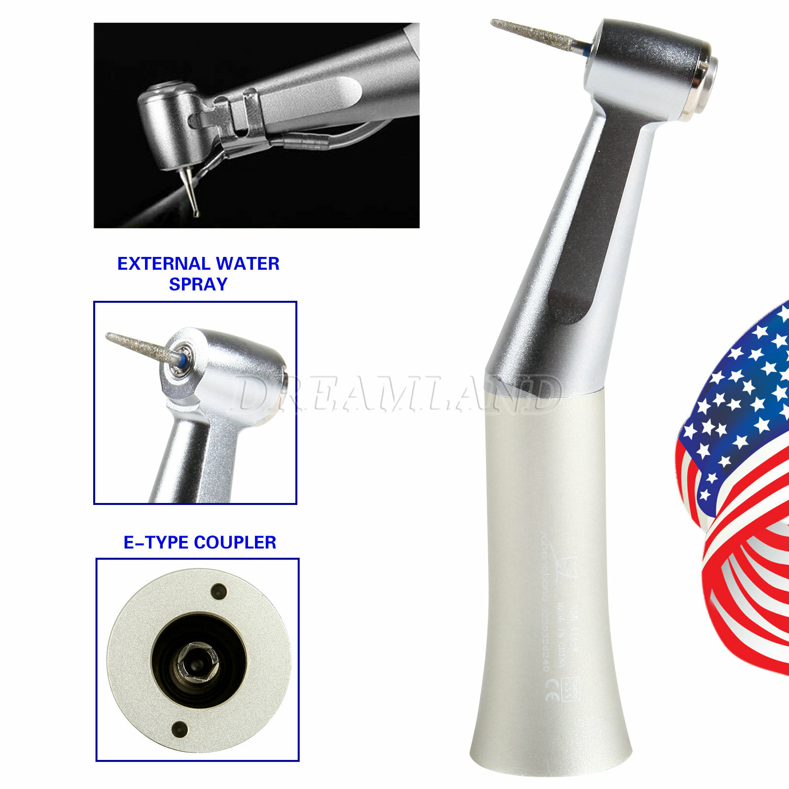 Dental Slow Speed E-type Contra Angle Handpiece fit NSK 1.6mm Friction Grip OEM